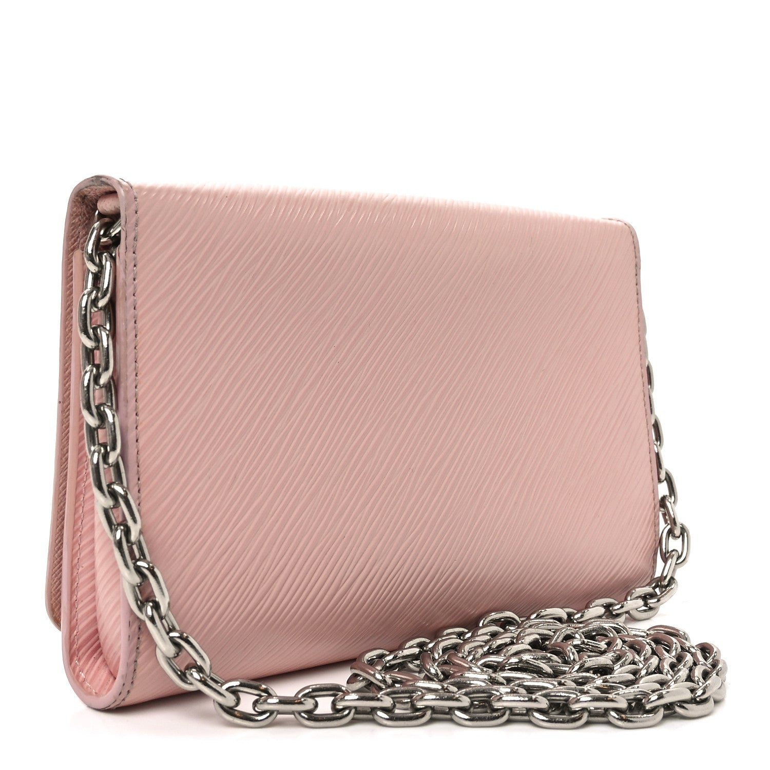Epi Twist Chain Wallet Rose Ballerine