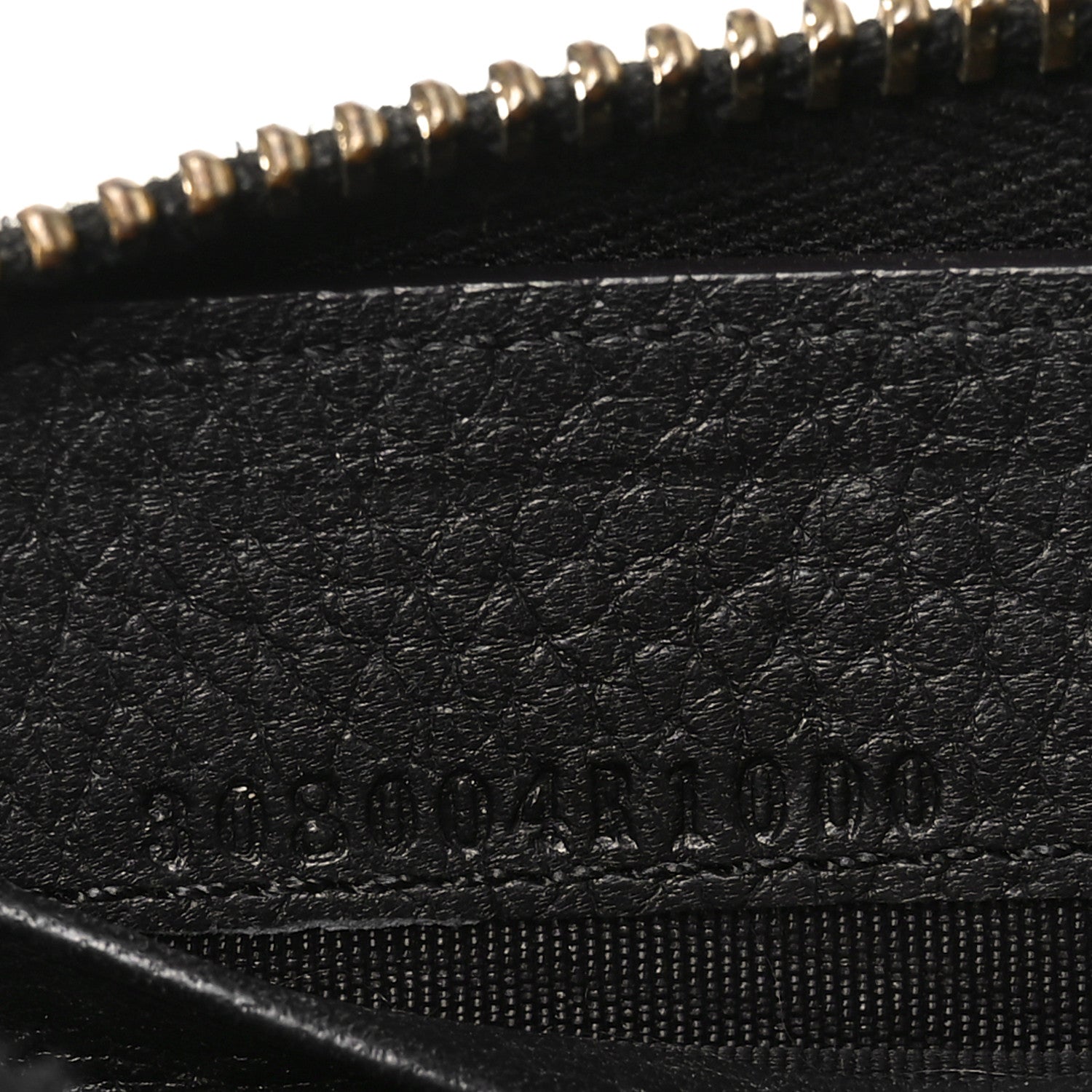 Pebbled Calfskin Soho Zip Around Wallet Black