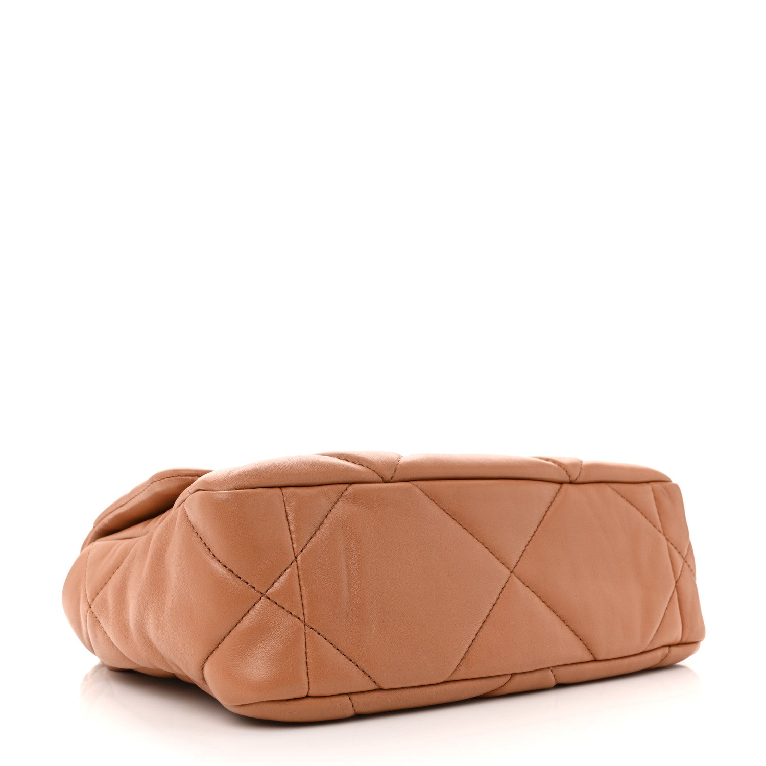 Lambskin Quilted Medium Chanel 19 Flap Brown