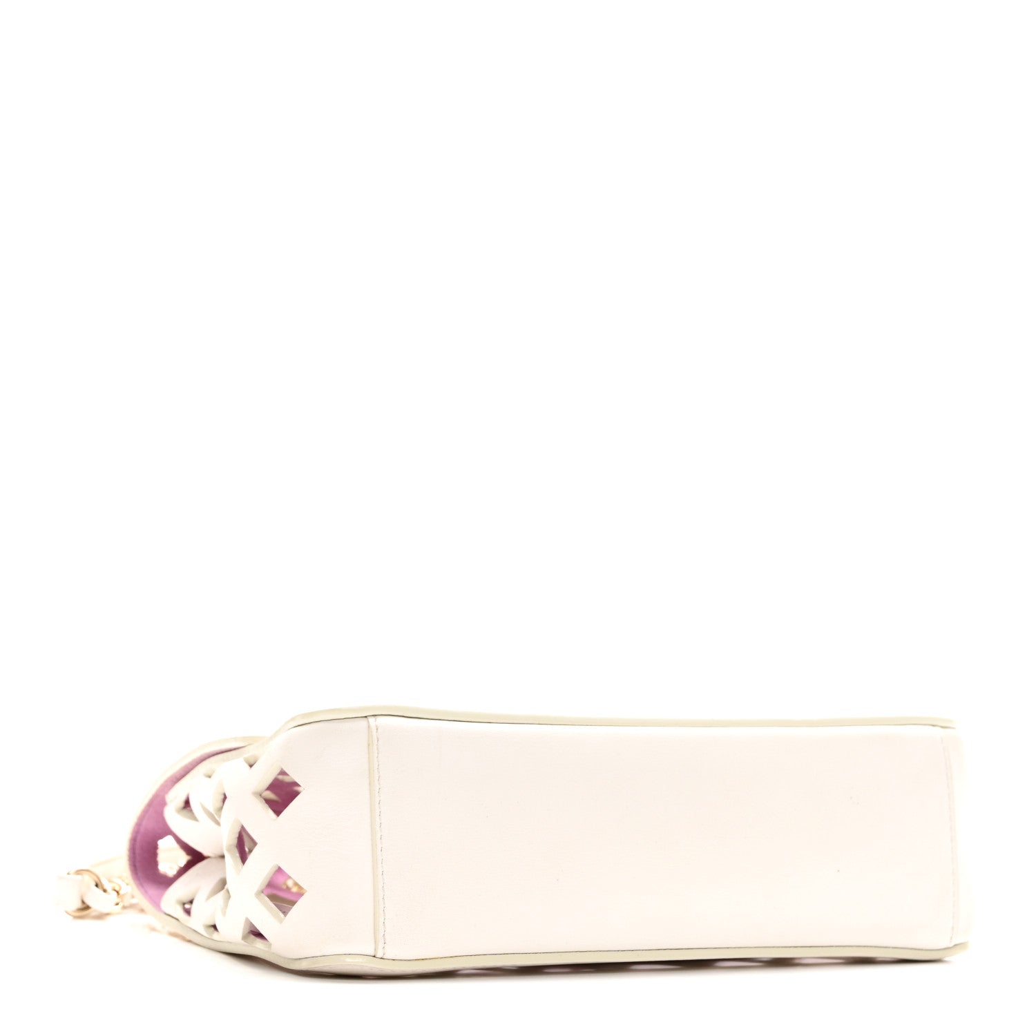 Lambskin Small Sea Through Flap White Multicolor
