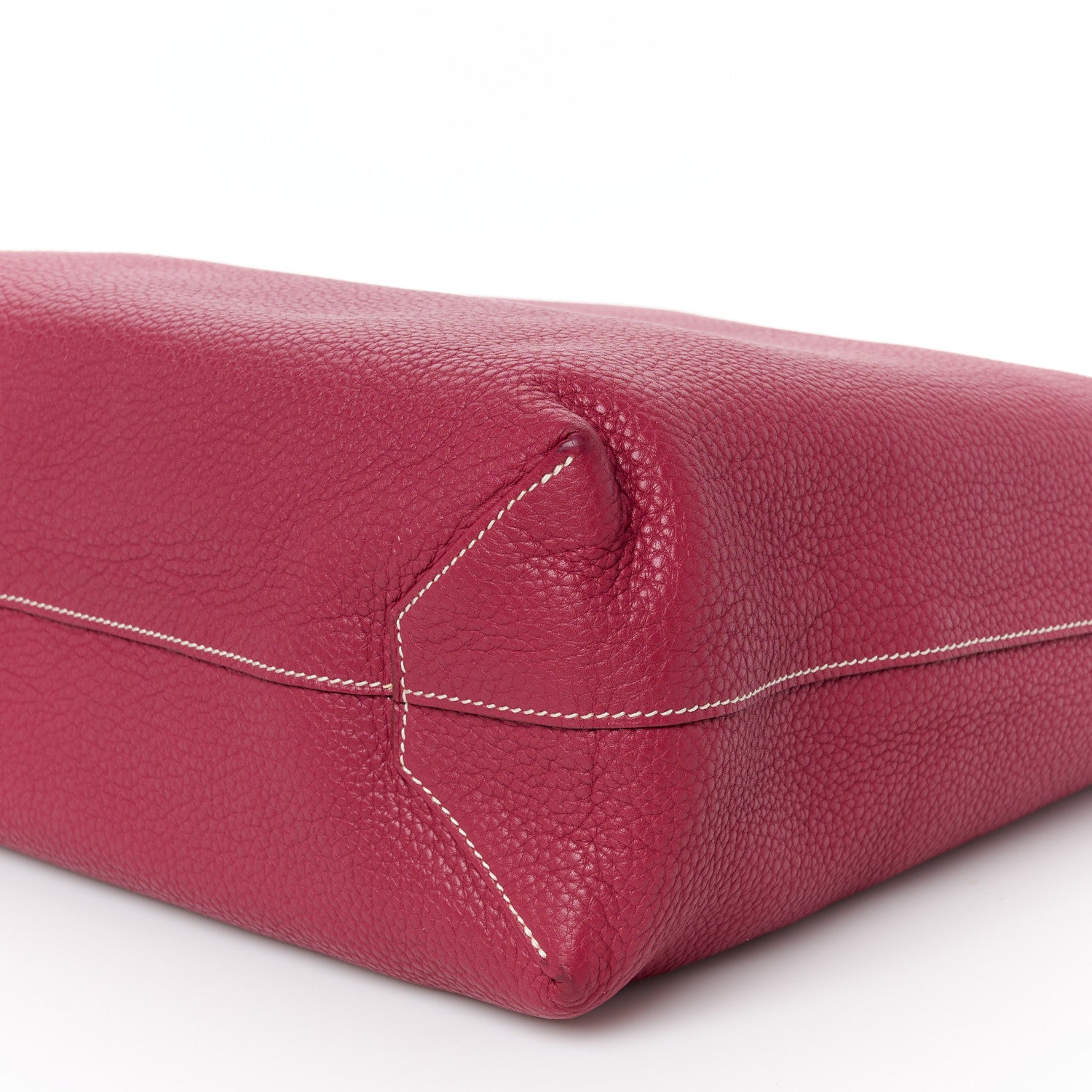 Taurillon Clemence Double Sens 36 Reversible Tote Rubis Bougainvillea