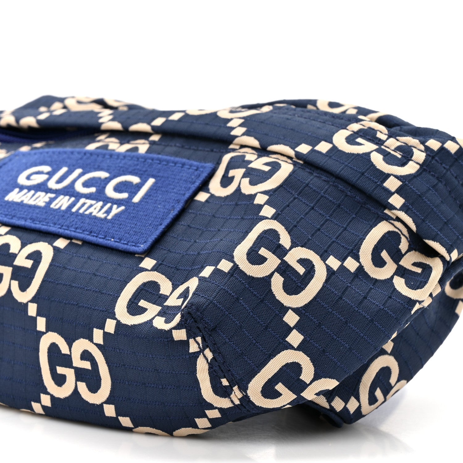 Recycled Polyester Monogram Jumbo GG Belt Bag Blue