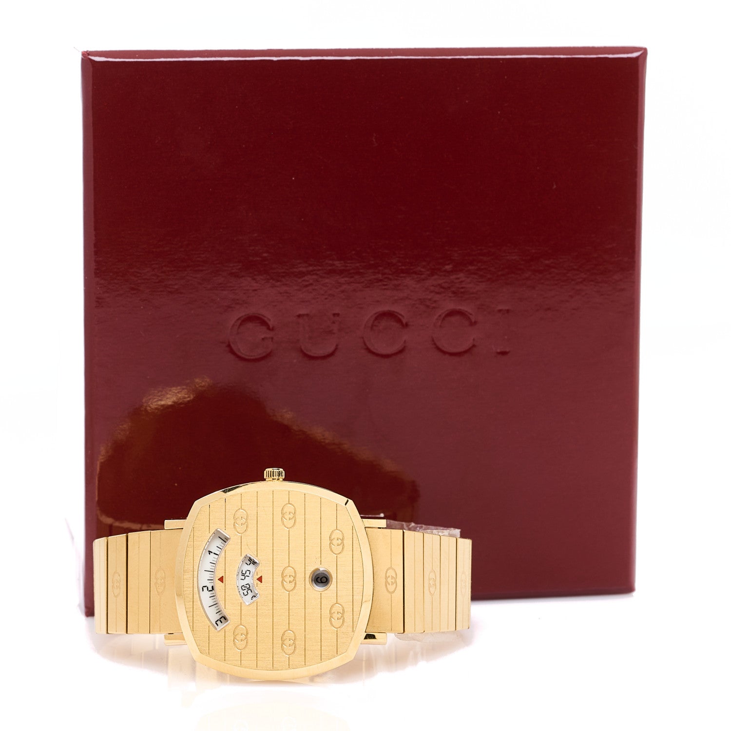 Stainless Steel 38mm Grip Quartz Watch Gold