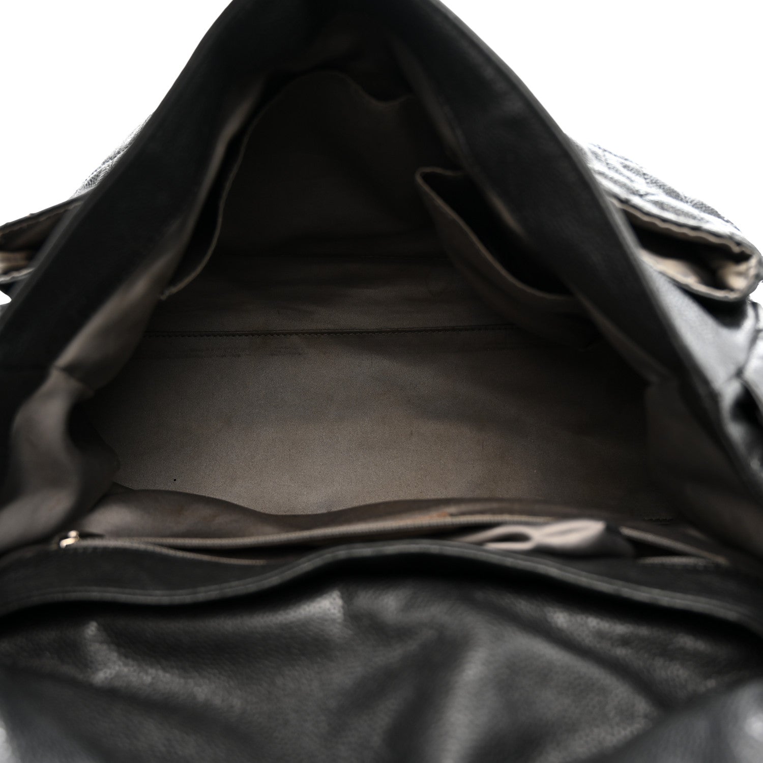 Glazed Caviar Large Coco Rider Flap Hobo Black