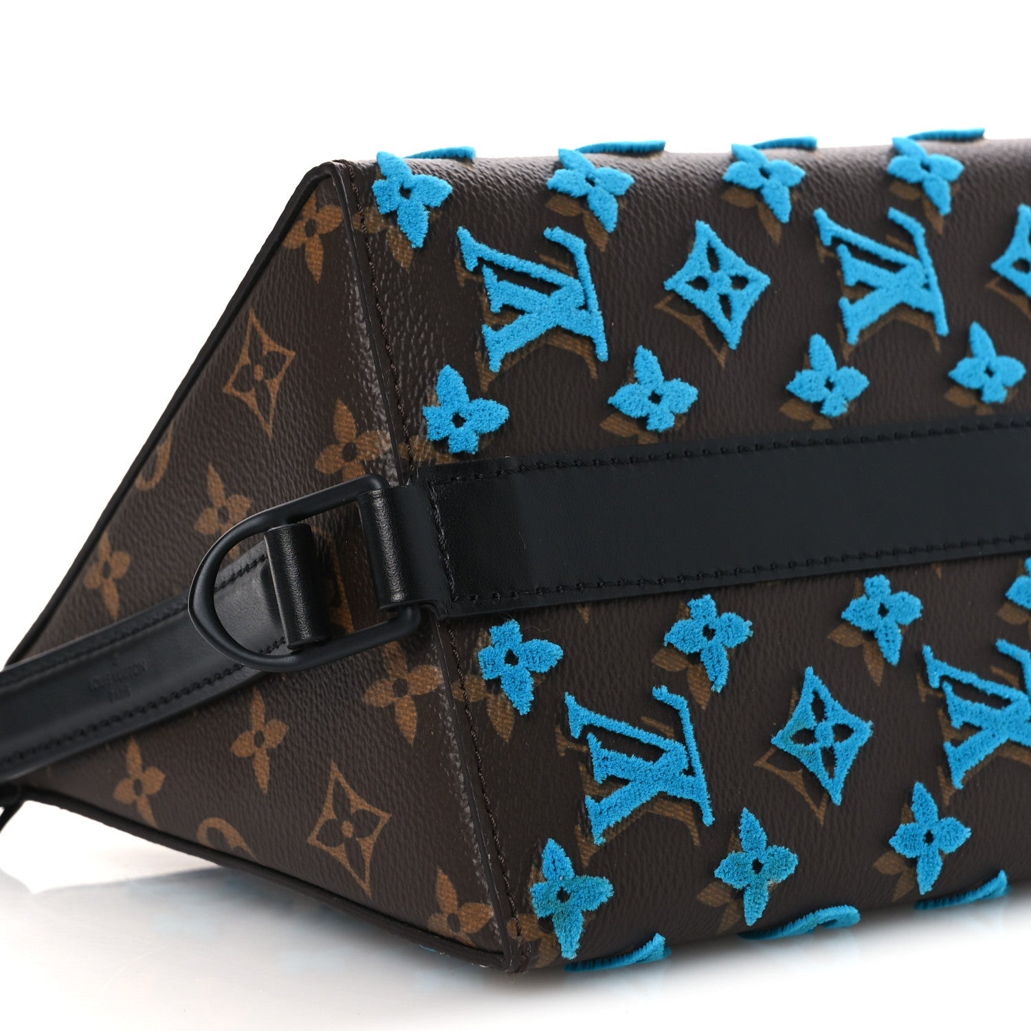 Monogram Tuffetage Triangle Messenger Turquoise