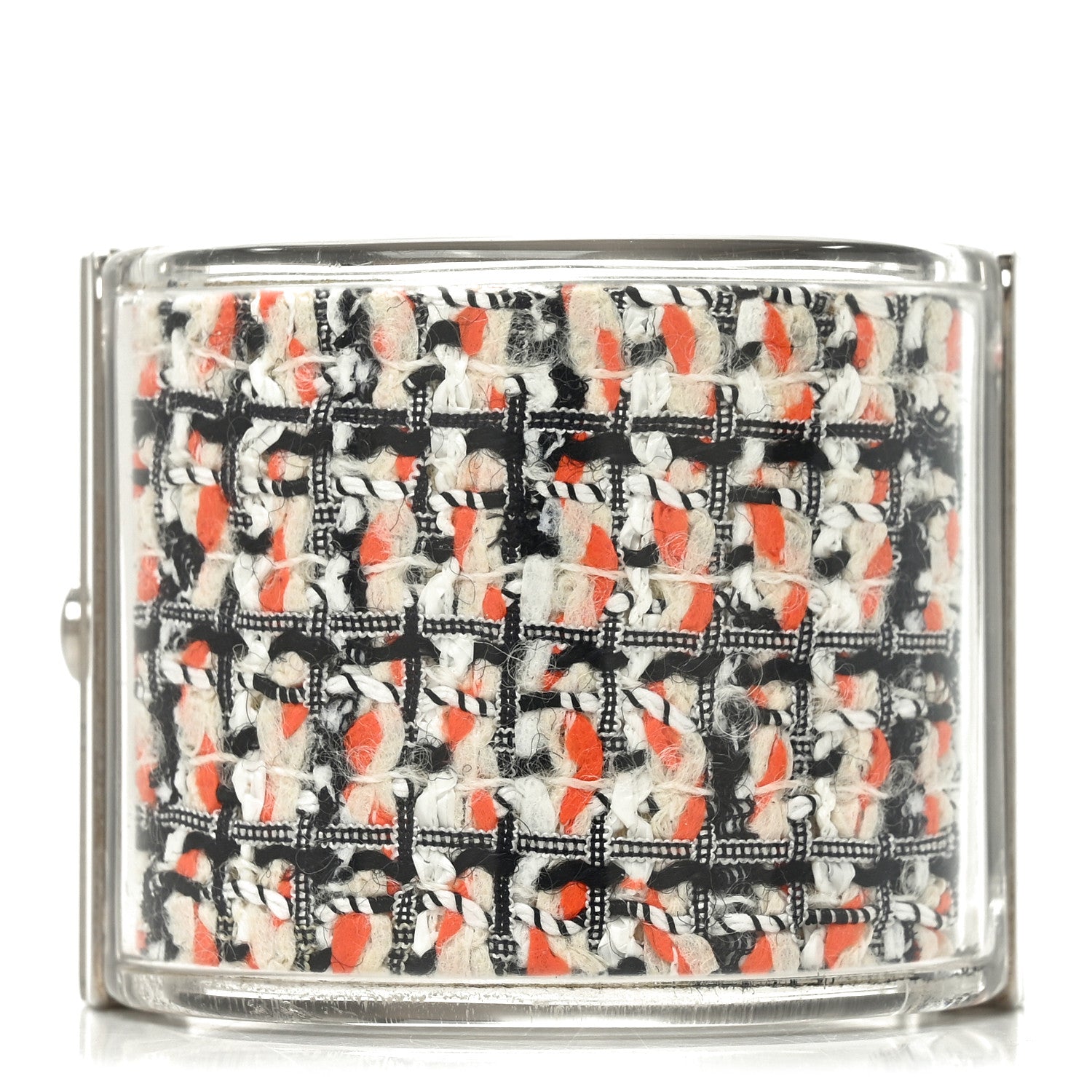 Resin Tweed CC Cuff Bracelet Multicolor