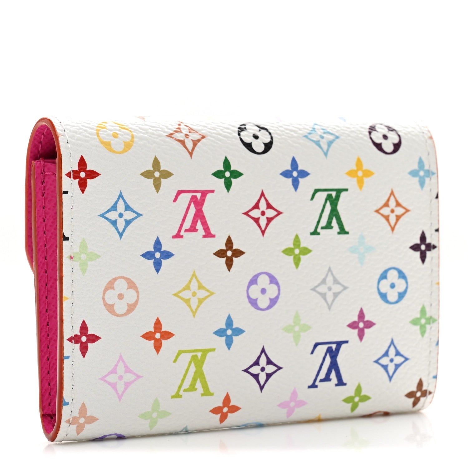 LV X TM Monogram Multicolor Rosalie Coin Purse White Kawaii Pink