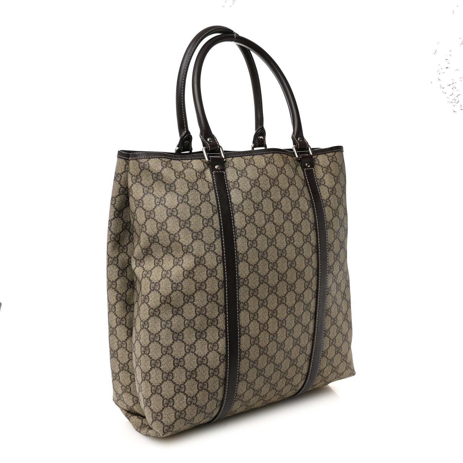 GG Plus Monogram Joy Vertical Tote Dark Brown