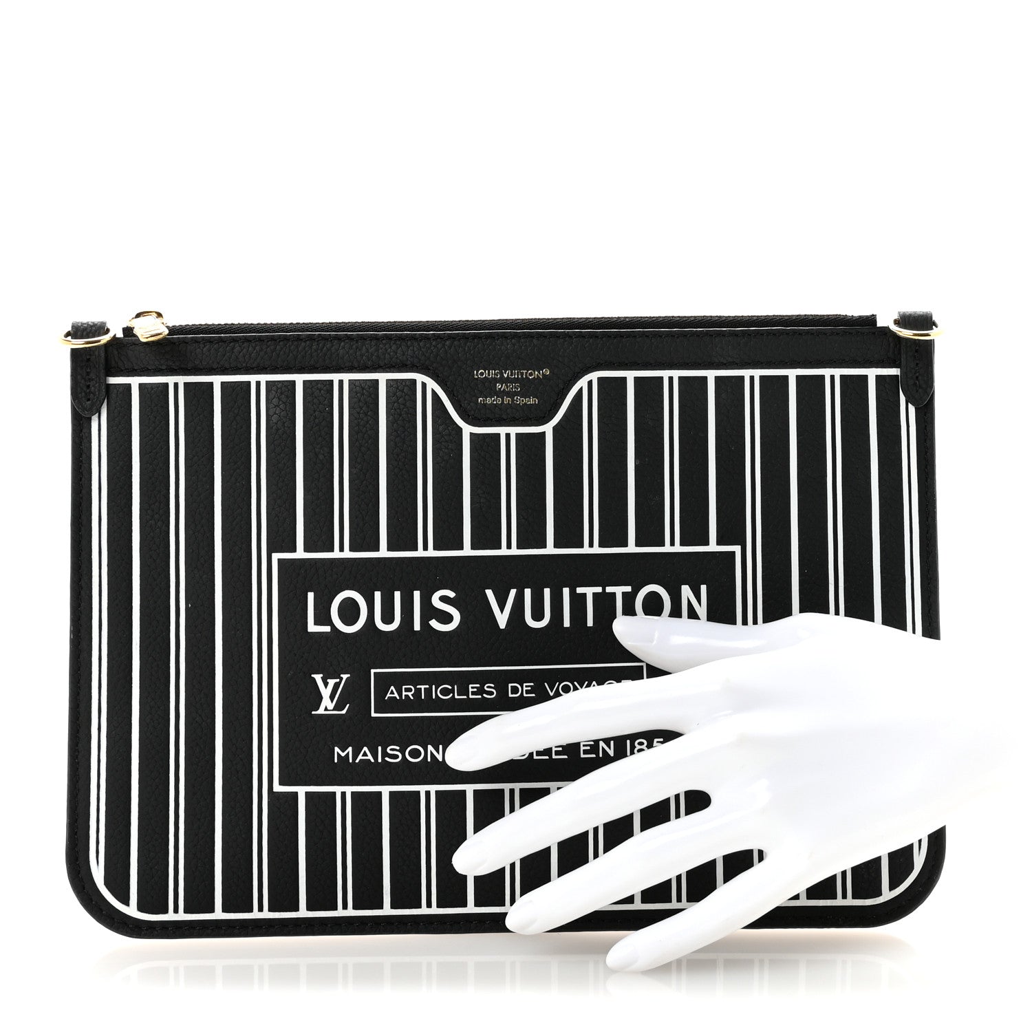 Calfskin Neverfull Inside Out MM Pochette Black