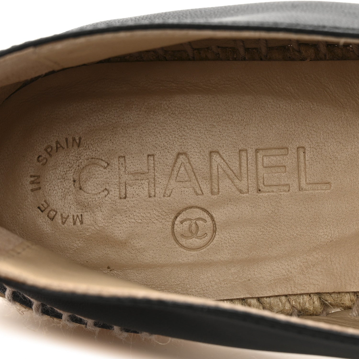 Lambskin CC Espadrilles 39 Black