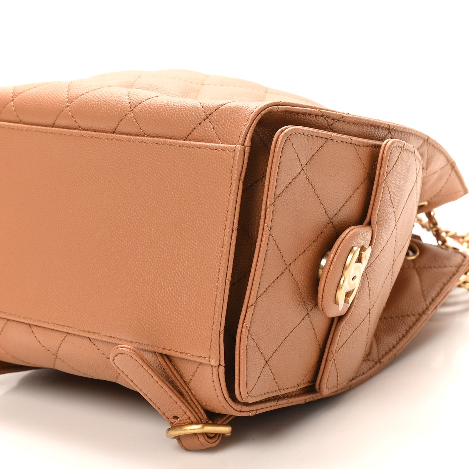 Caviar Quilted Medium Chanel 25 Backpack Brown