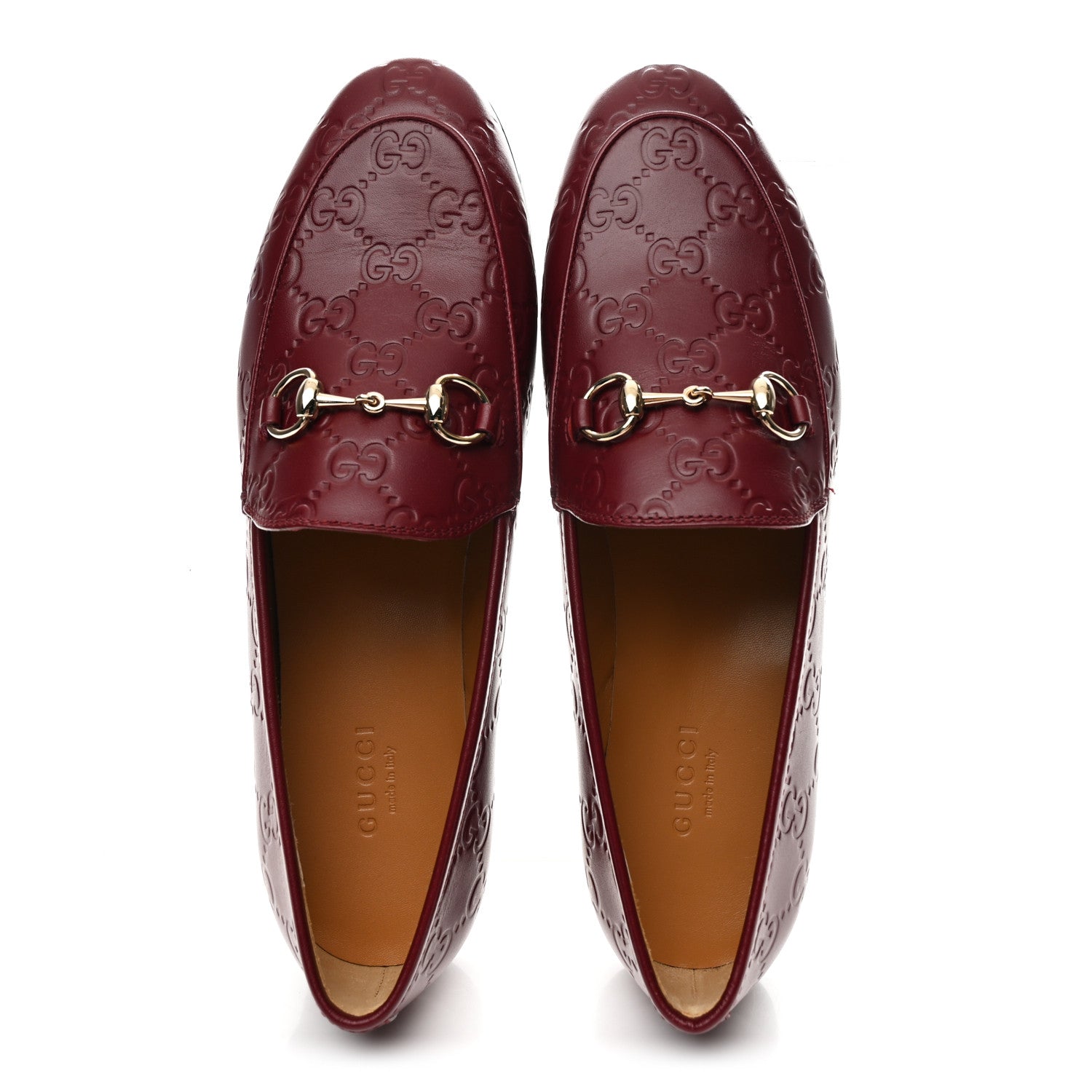 Guccissima Womens Jordaan Loafers 37.5 Rosso Ancora