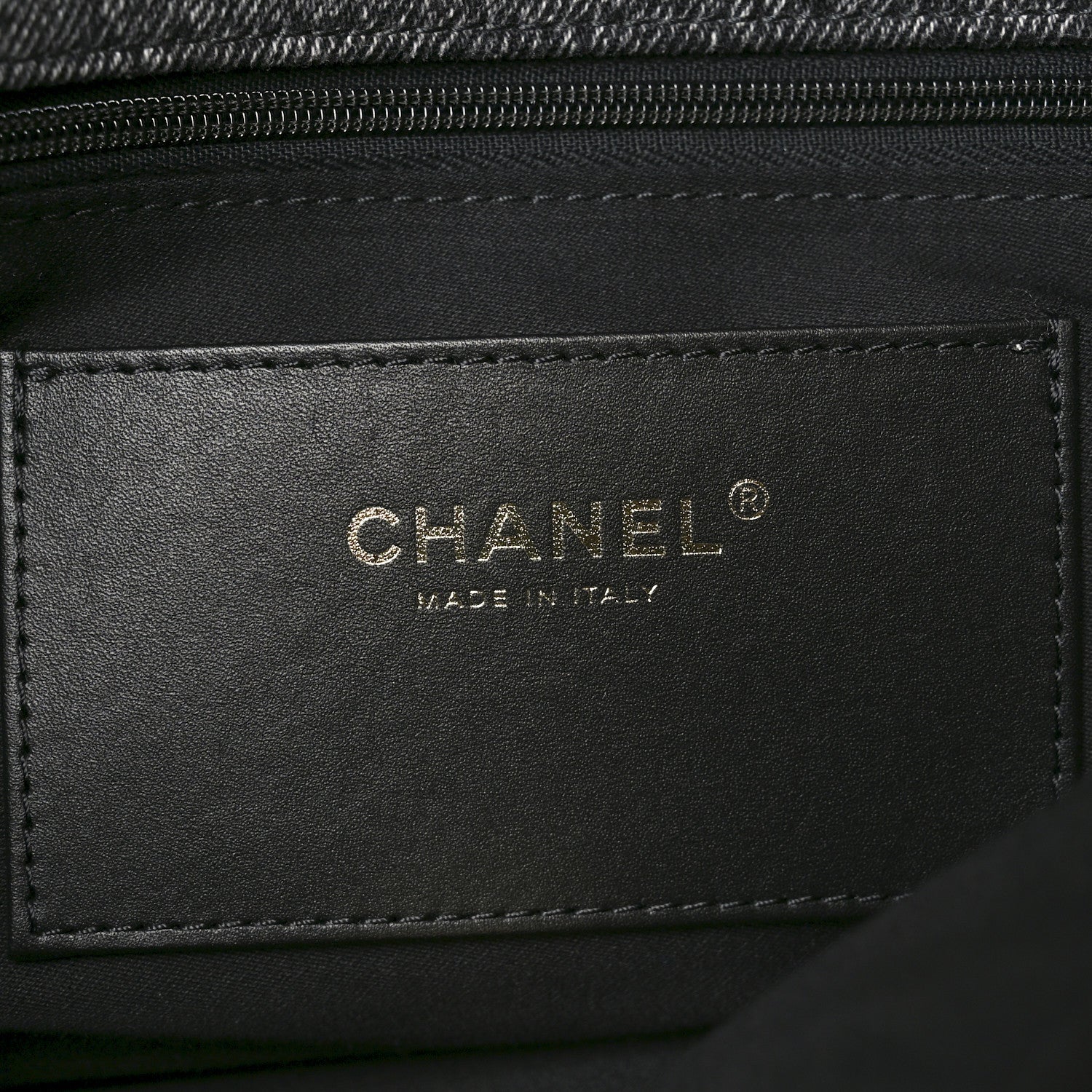 Washed Denim Quilted Maxi Flap Bag Black