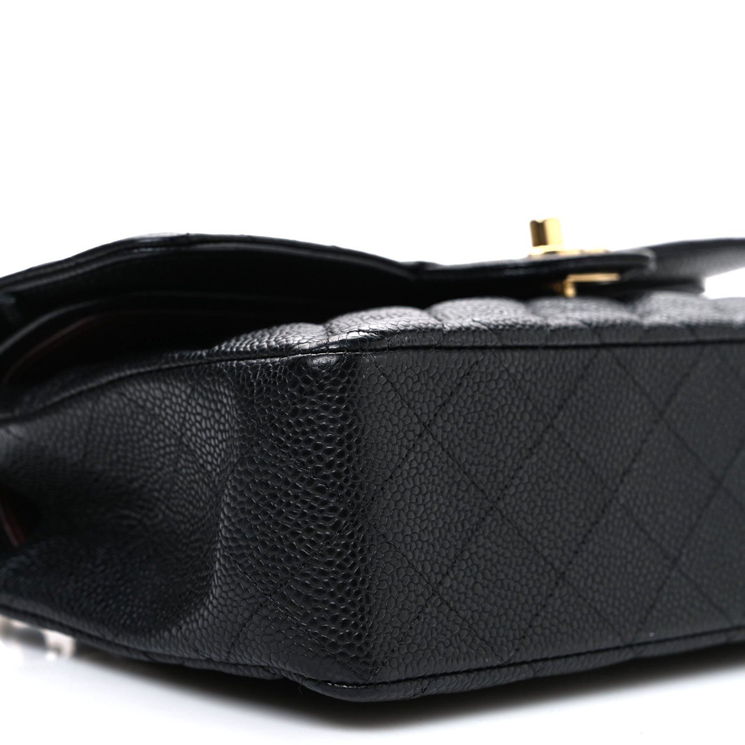 Caviar Quilted Small Double Flap Black