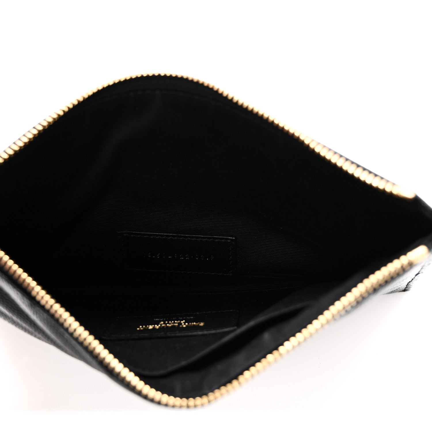 Grain De Poudre Chevron Monogram Bill Pouch Black