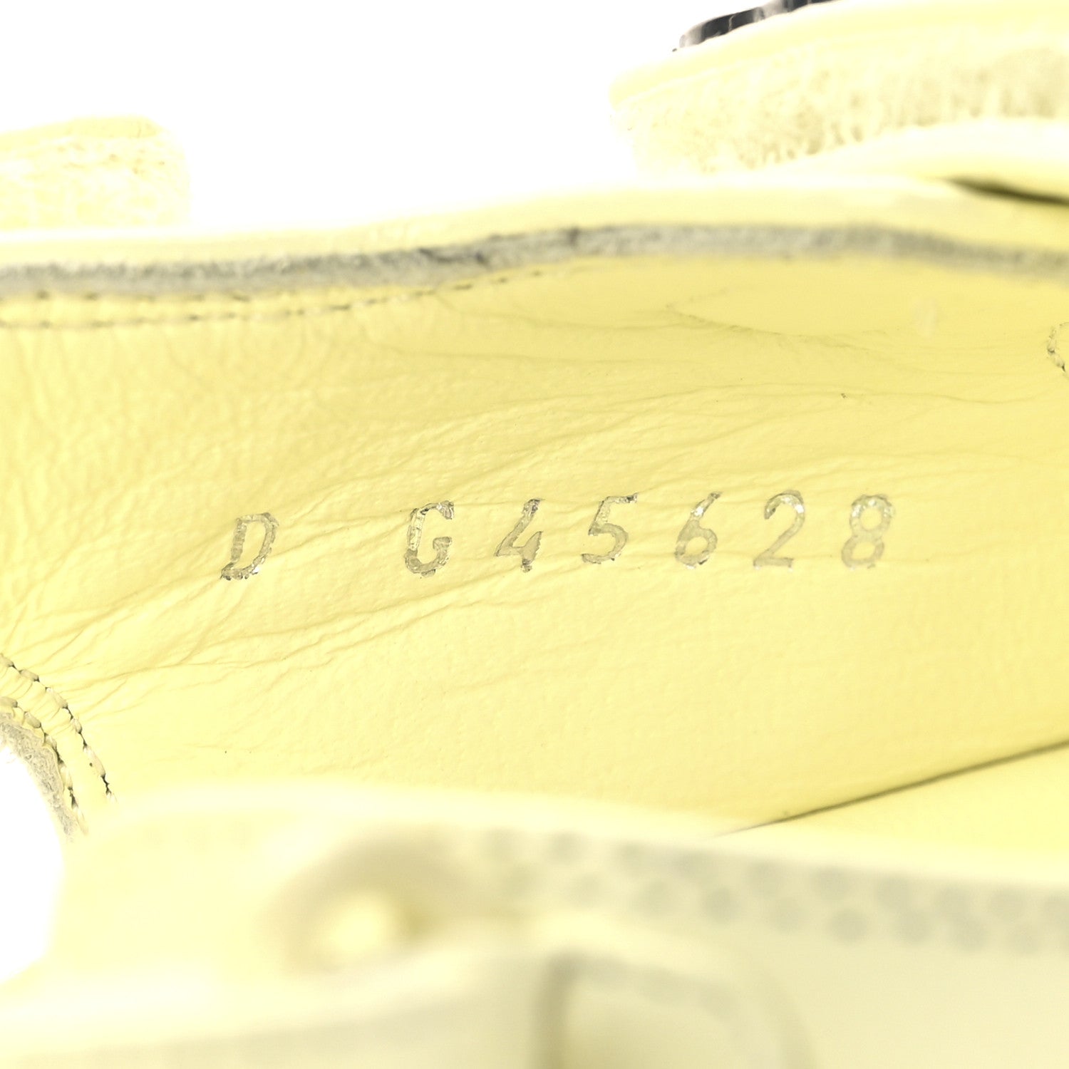 Lambskin Crystal CC Velcro Dad Sandals 39.5 Light Yellow
