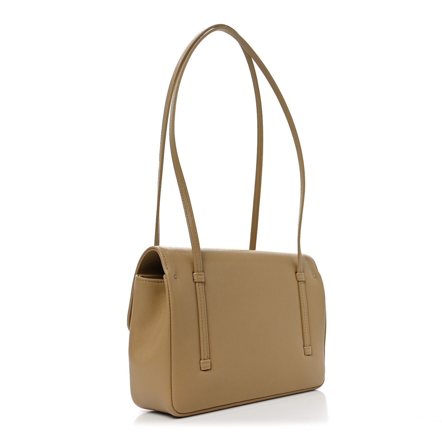 Shiny Caviar Preppy Coco Small Flap Beige