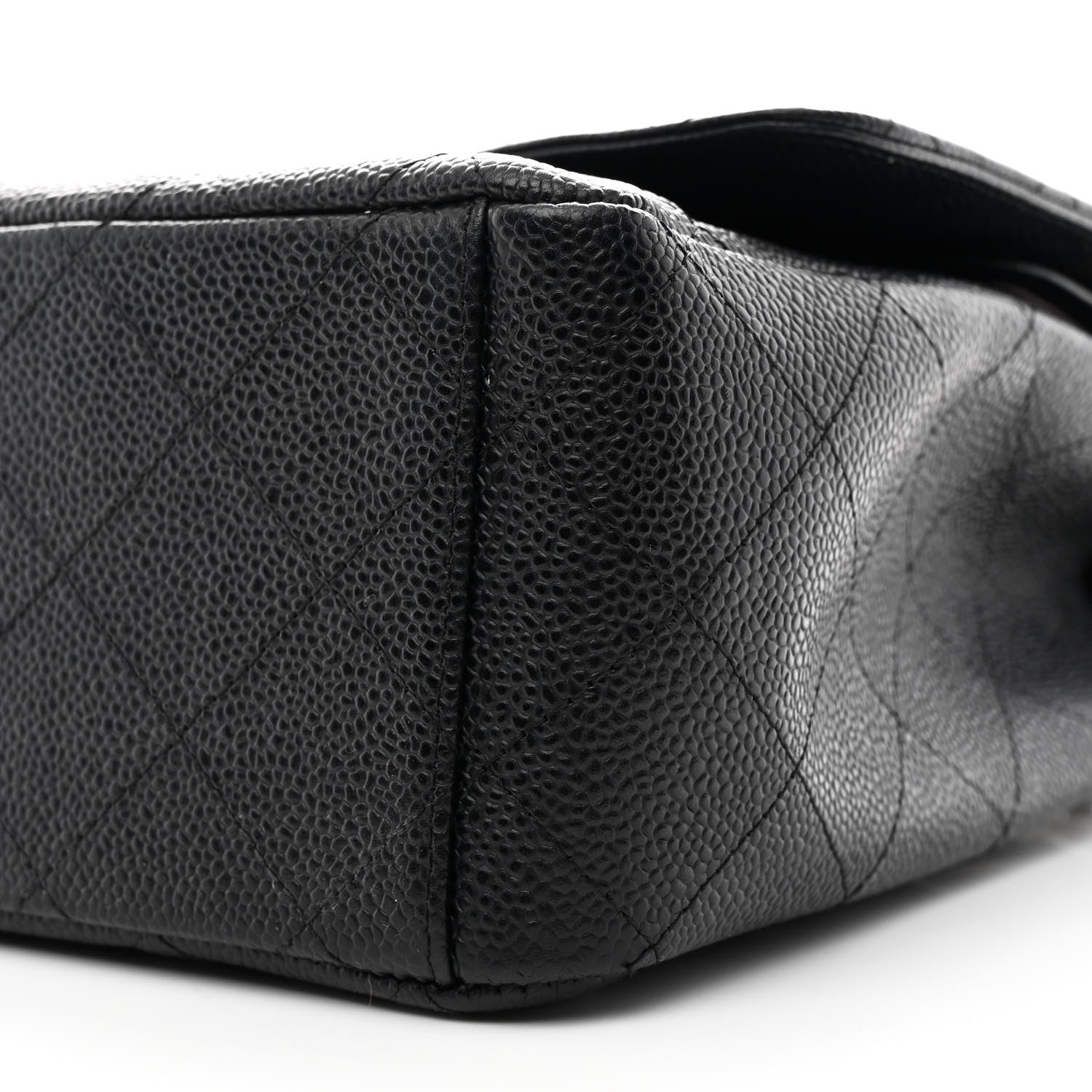 Caviar Quilted Maxi Double Flap Black