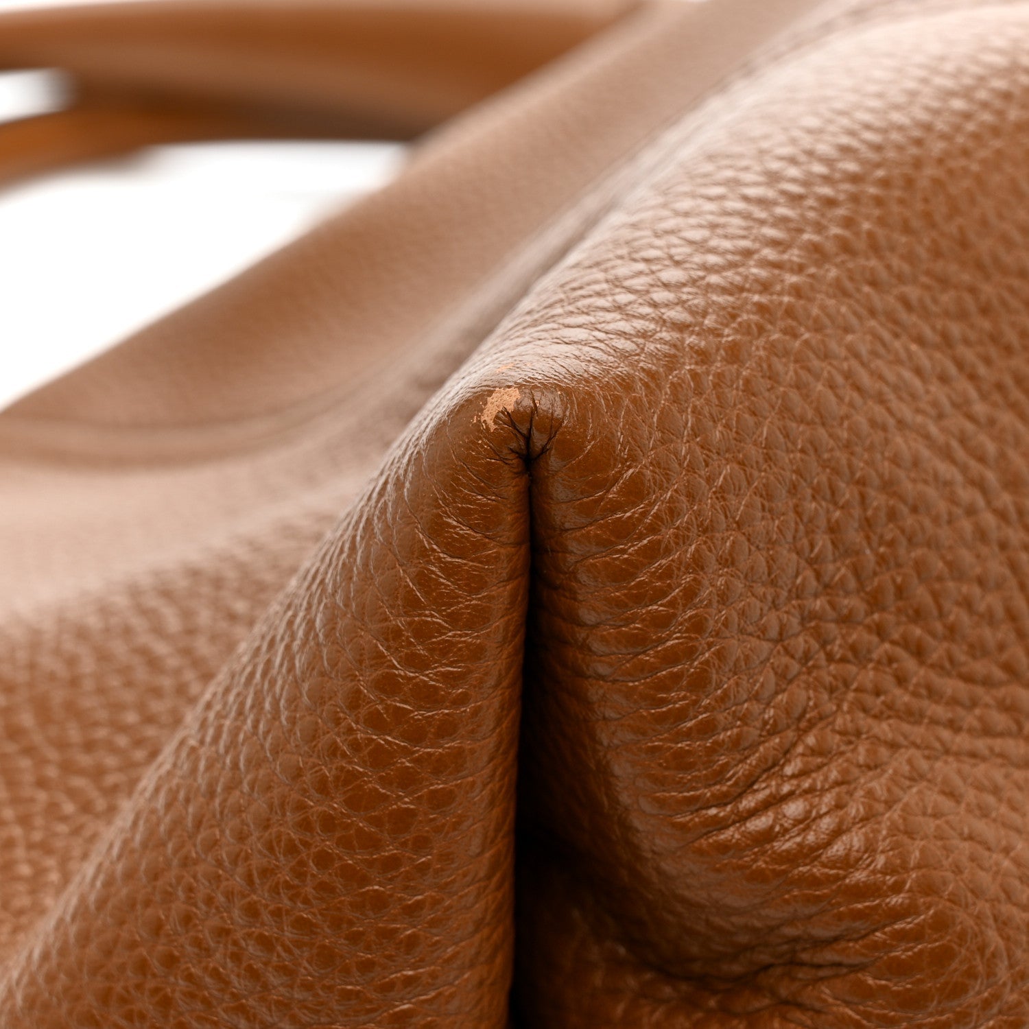 Grained Calfskin Softbit Maxi Shoulder Bag Brown