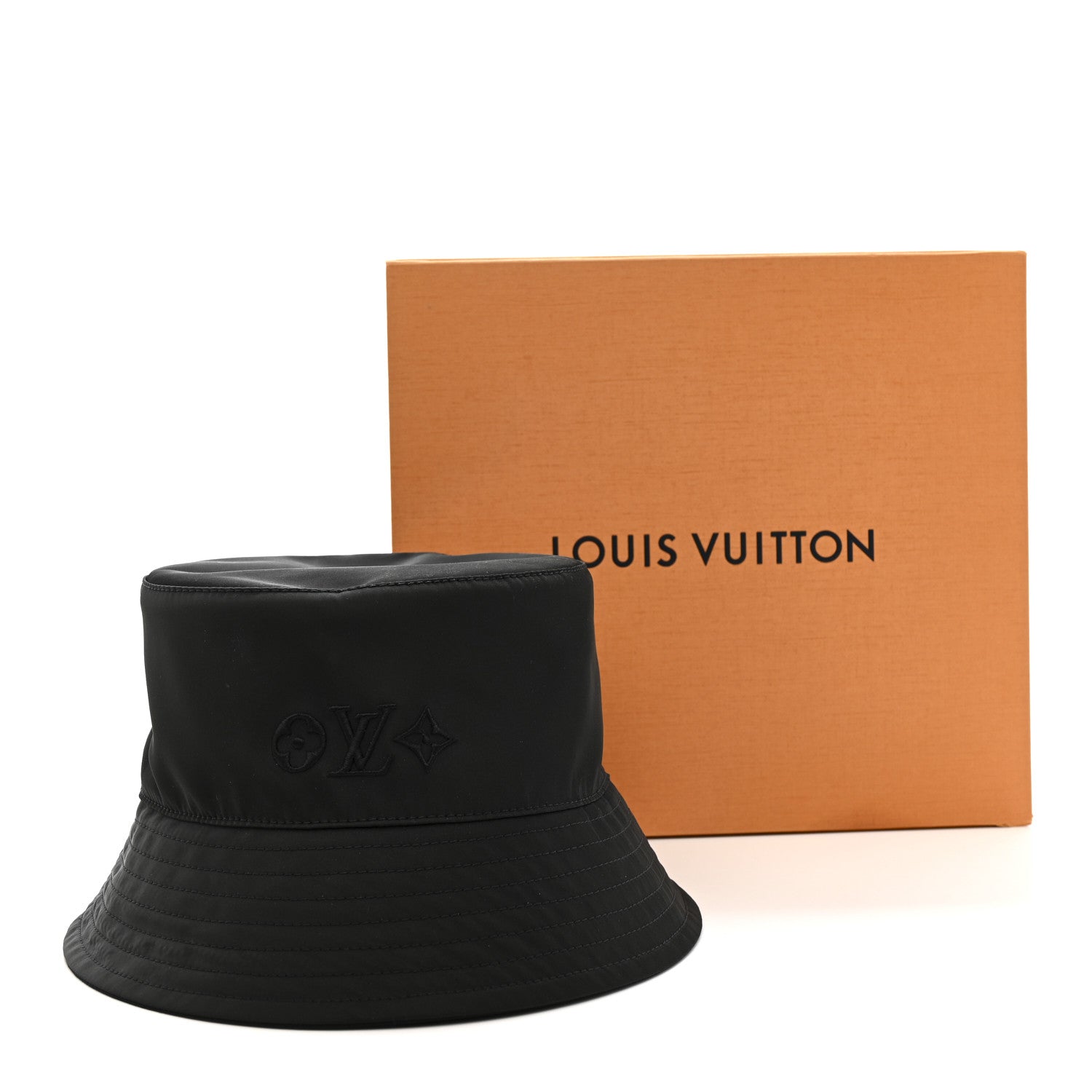 Nylon Reverse LV Move Bucket Hat S Black