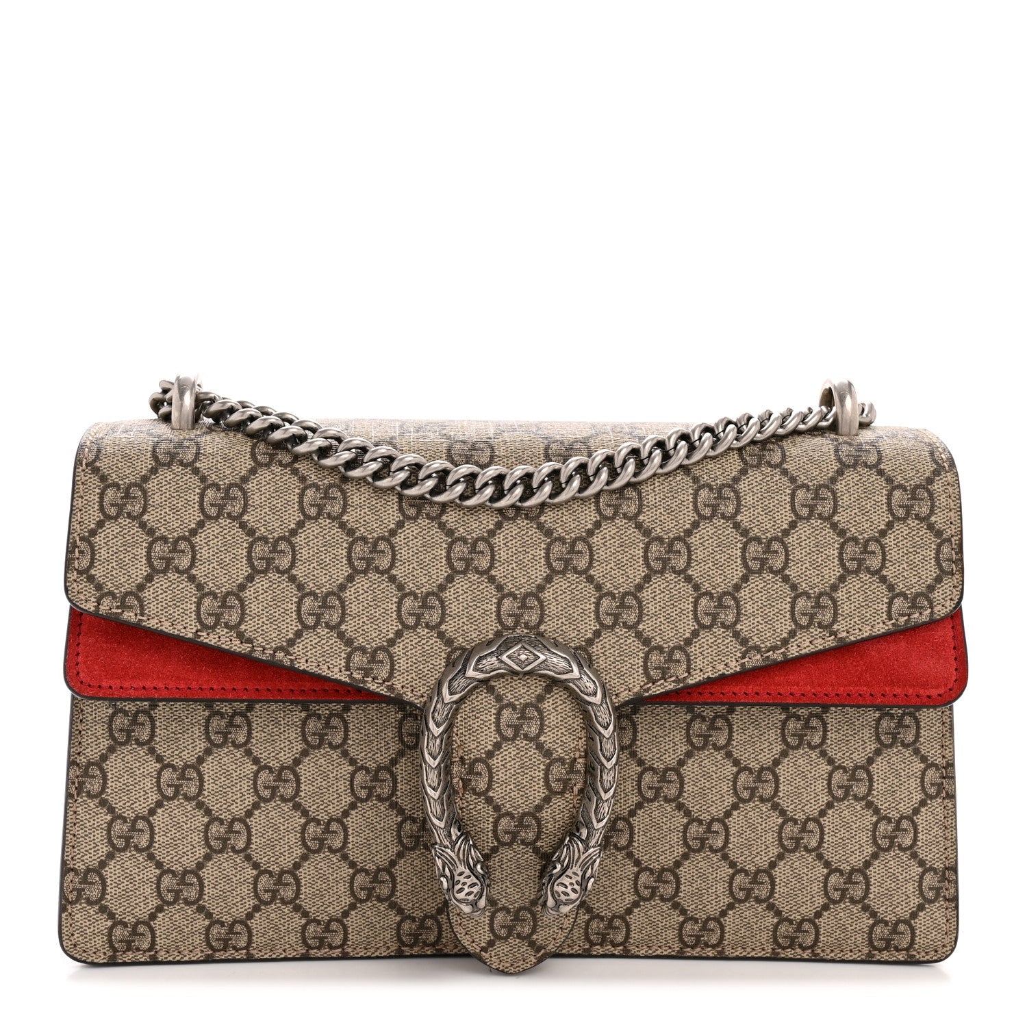 GG Supreme Monogram Small Dionysus Shoulder Bag Red