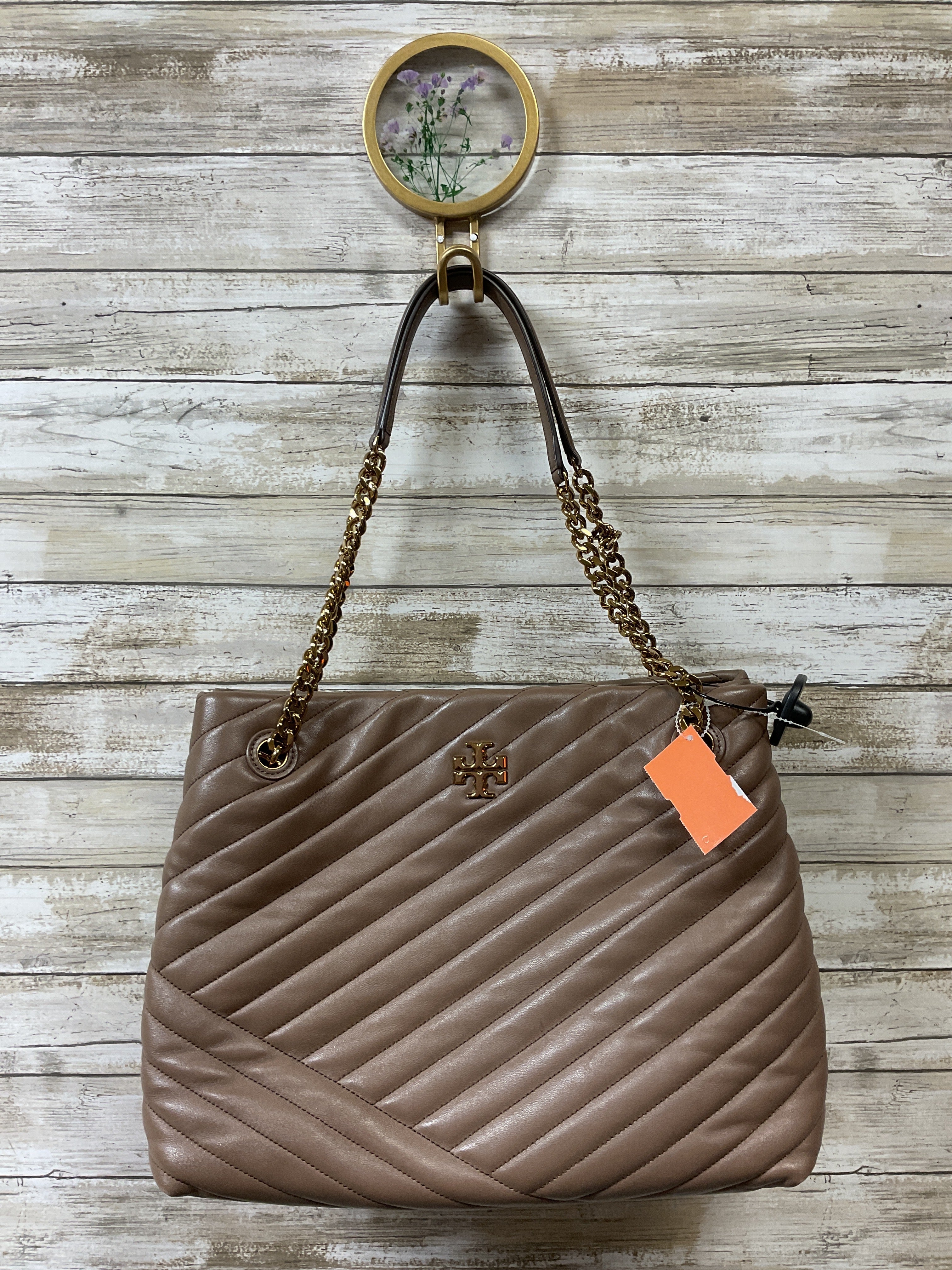 Handbag Designer By Tory Burch In Brown, Size:Medium