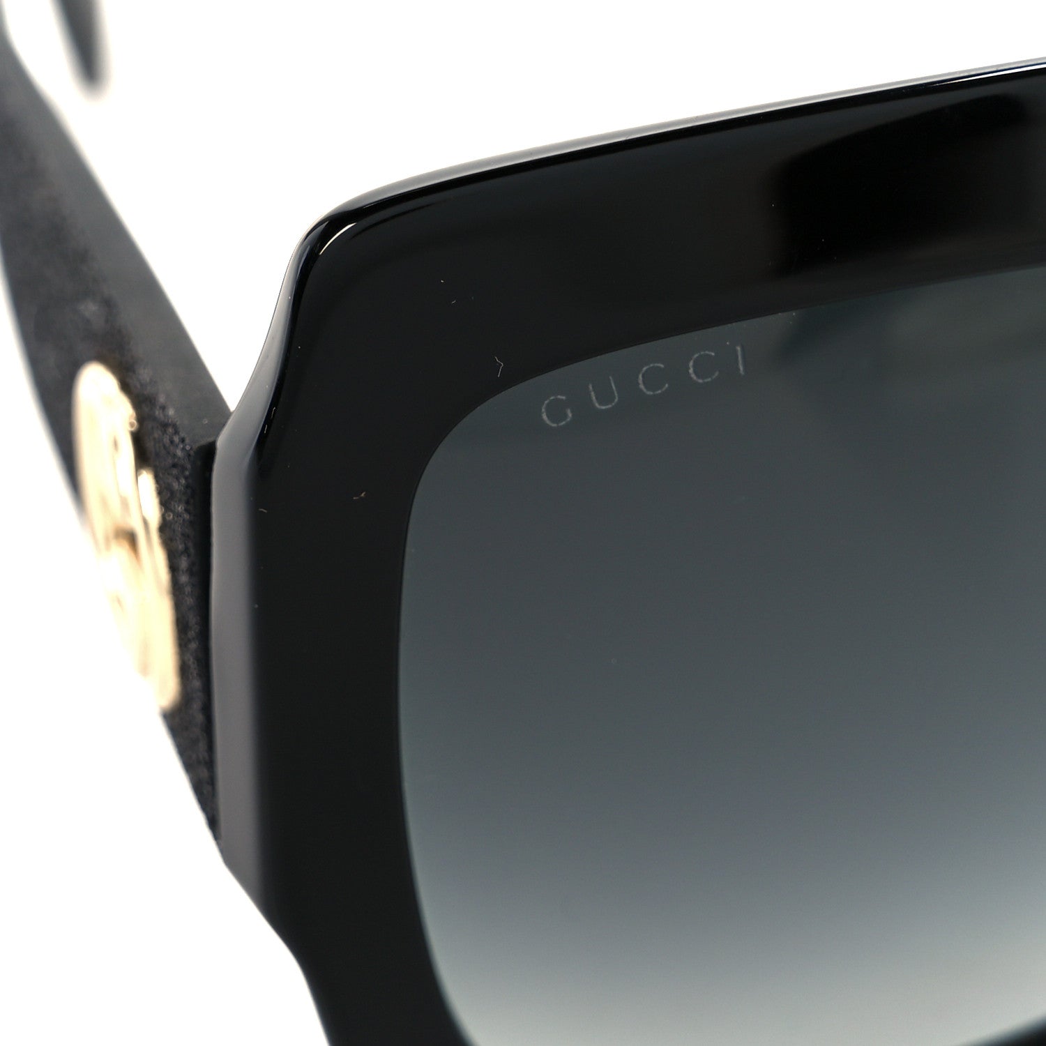 Square Frame GG0102S Sunglasses Glitter Black