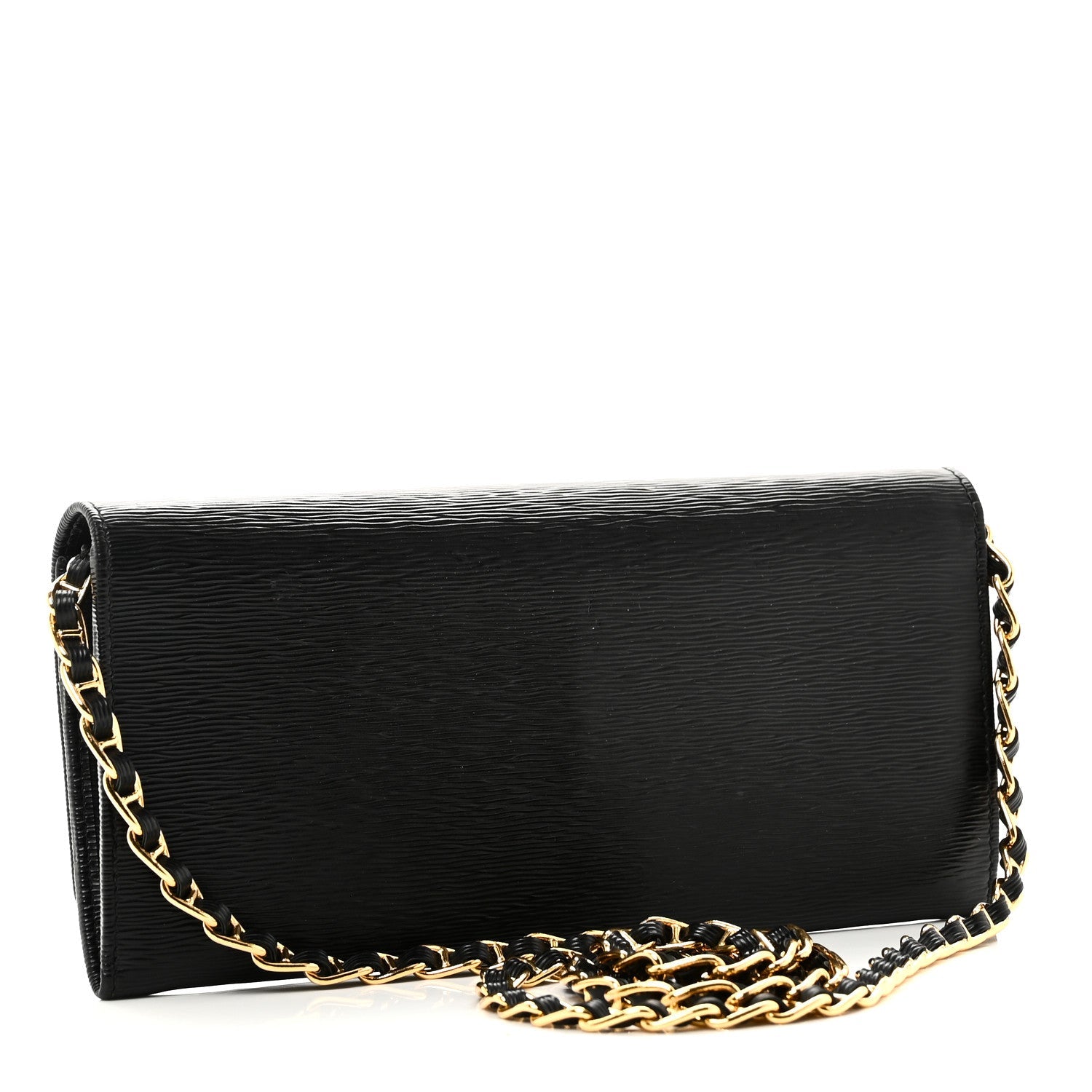 Vitello Move Metal Oro Chain Wallet Black