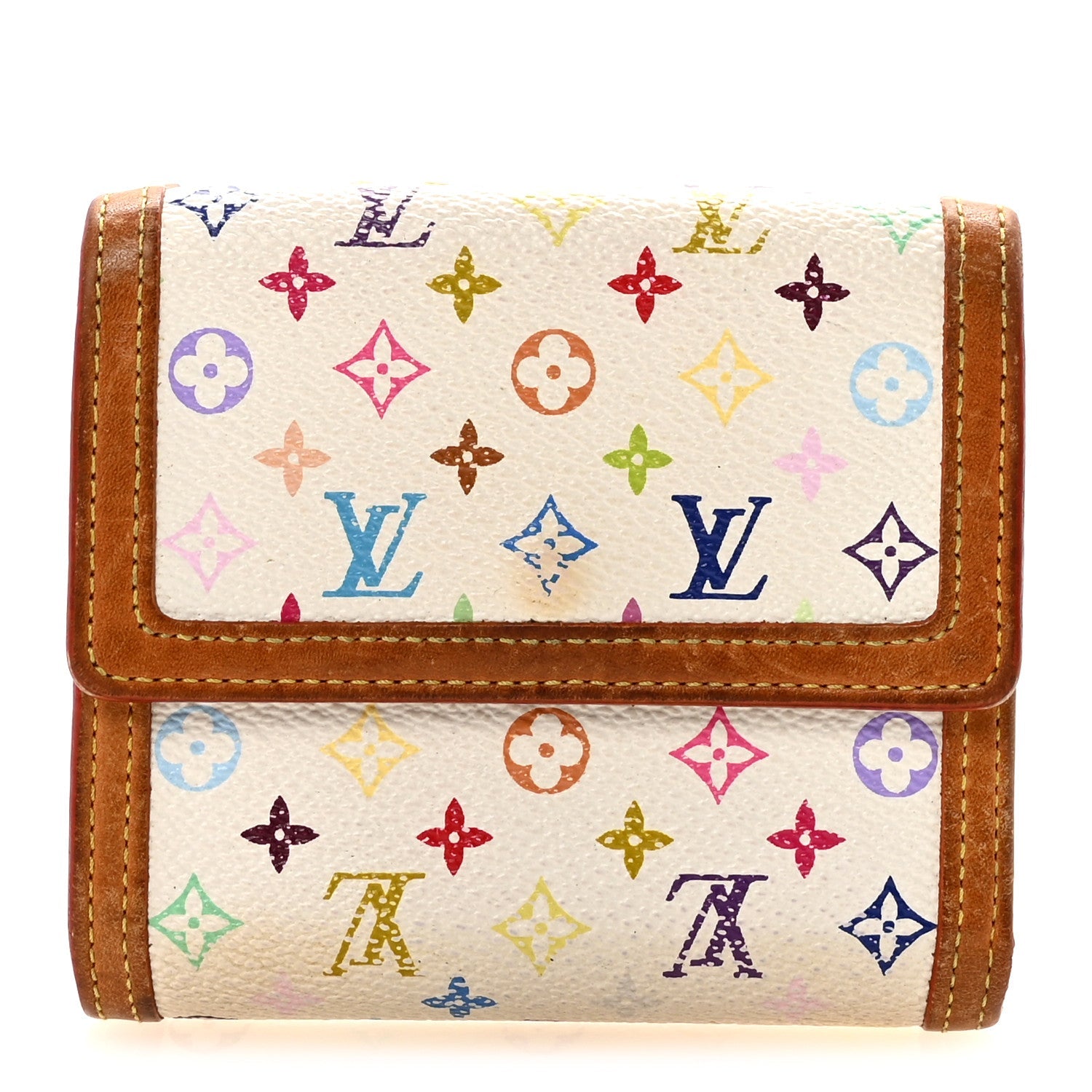 Monogram Multicolor Porte-Monnaie Billets Wallet White