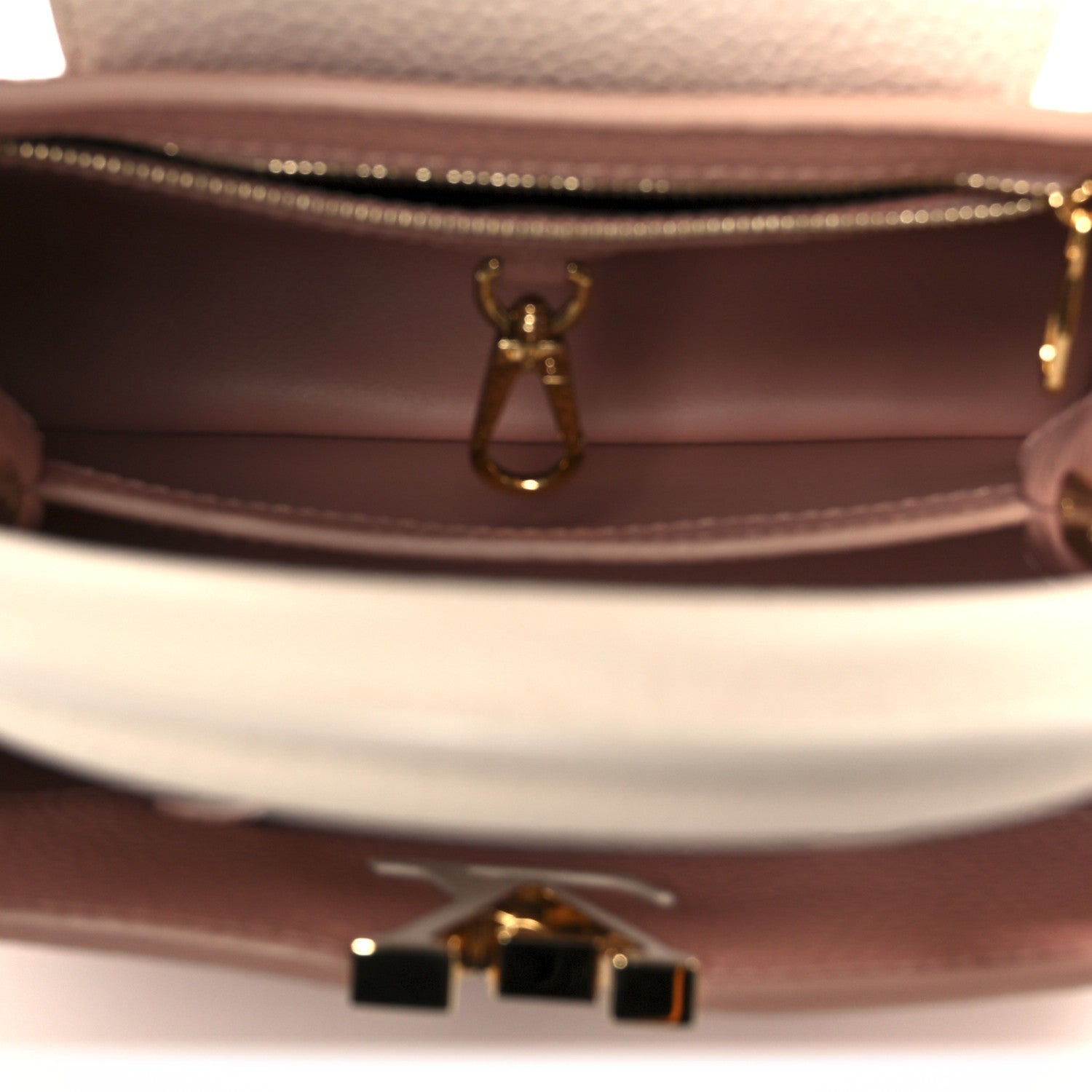 Taurillon Capucines BB Rose Trianon Creme