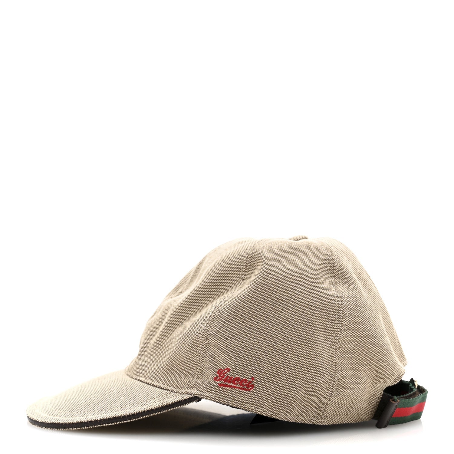 Canvas Embroidered Logo Baseball Hat L Beige