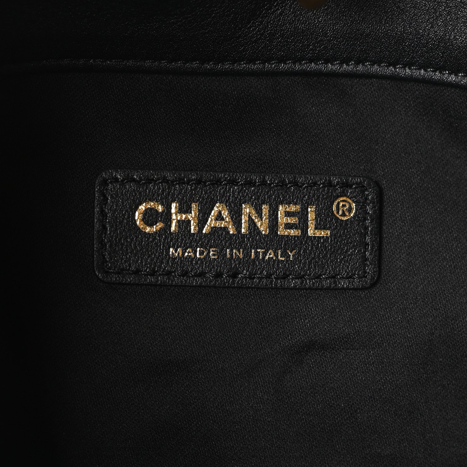 Calfskin Quilted Small Shopping Bag Black