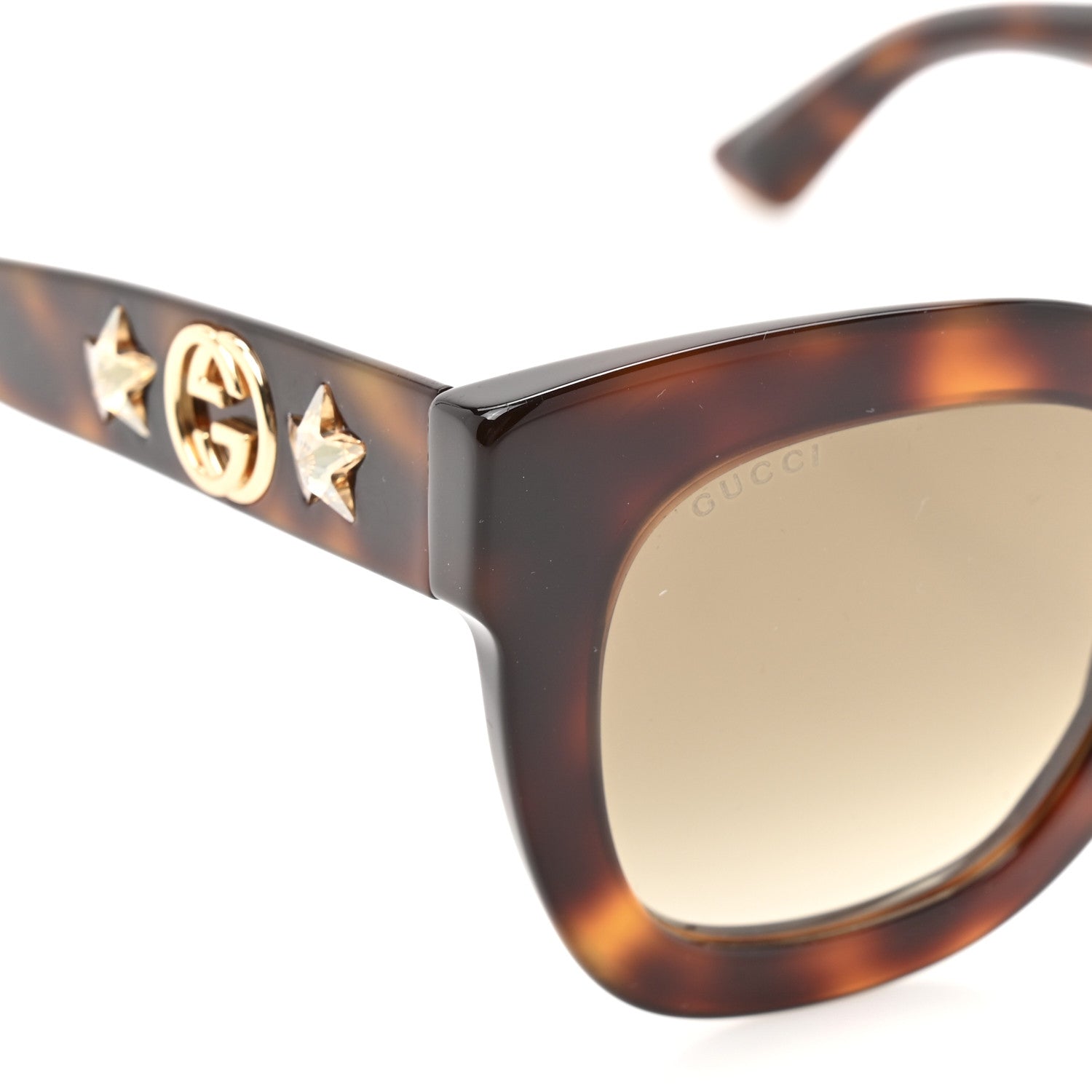 Round Frame Star Sunglasses GG0208S Tortoise