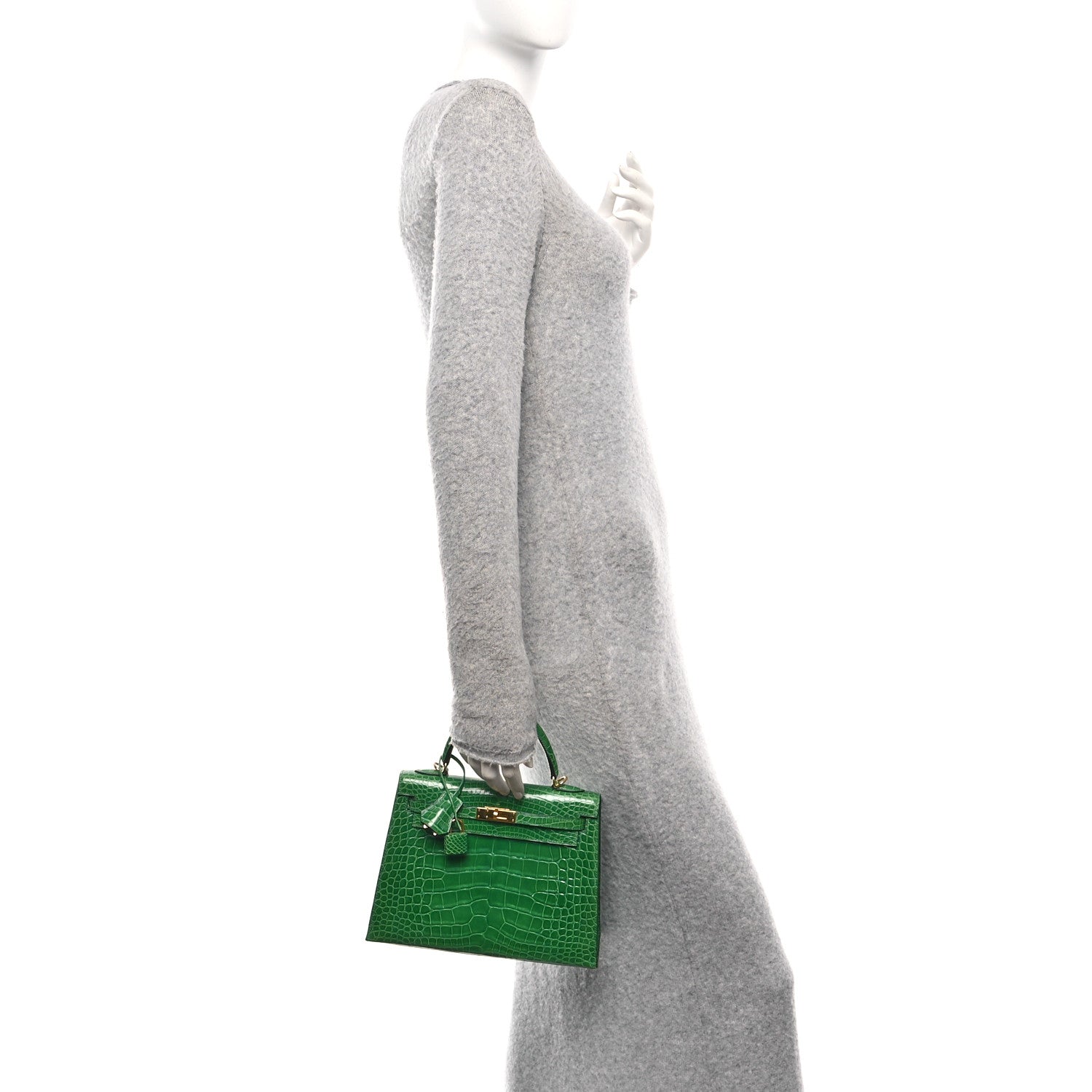 Shiny Alligator Kelly Sellier 25 Cactus