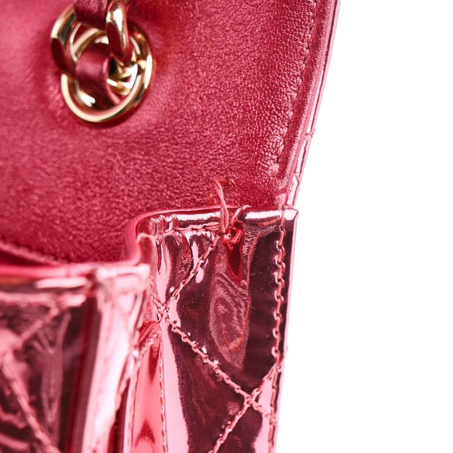 Mirror Calfskin Metallic Calfskin Quilted Hollywood Boulevard Backpack Pink