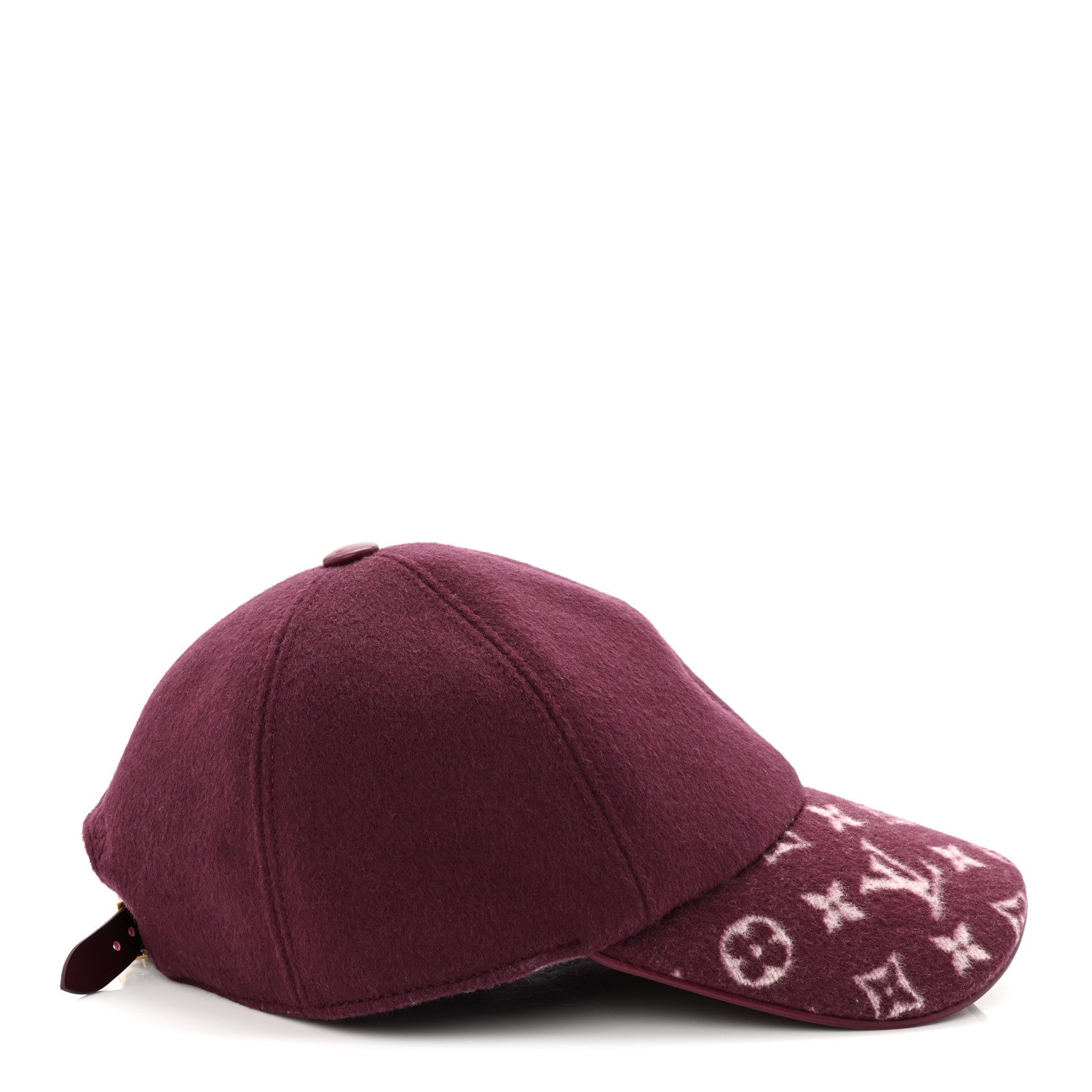 Wool Silk Monogram Endless Cap L Bordeaux