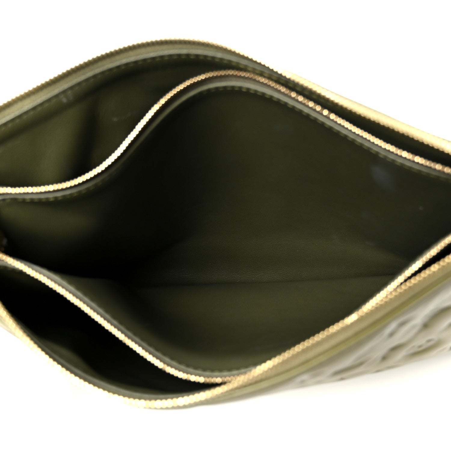Lambskin Embossed Monogram Coussin MM Khaki