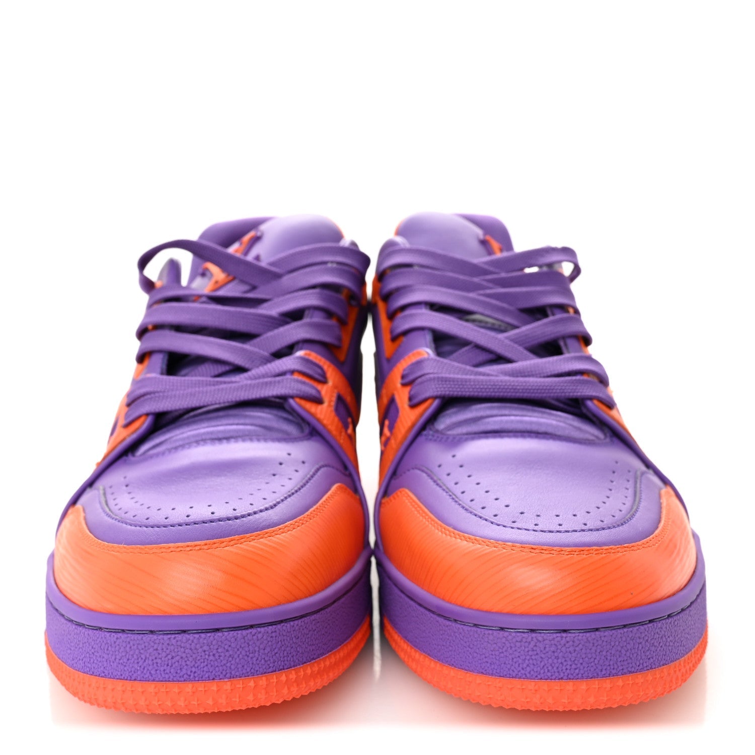 Calfskin Epi Mens LV Trainer Sneakers 9 Violet