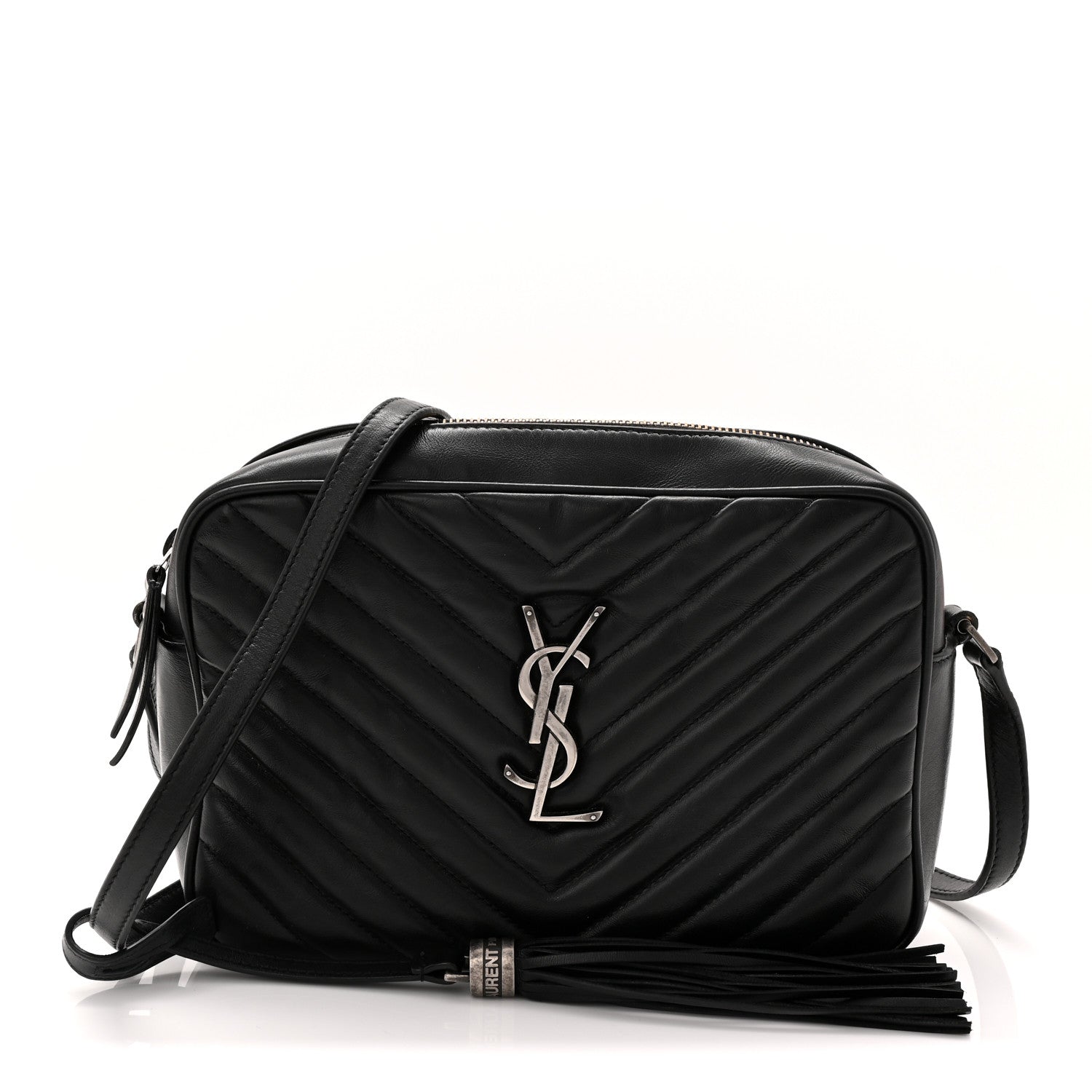 Calfskin Matelasse Monogram Lou Camera Bag Black