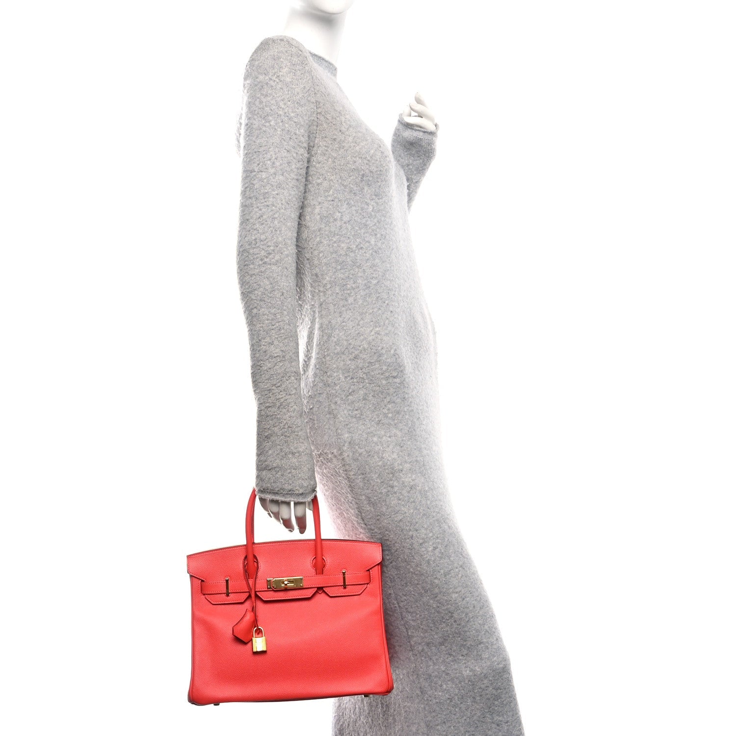 Epsom Birkin 30 Rouge Pivoine