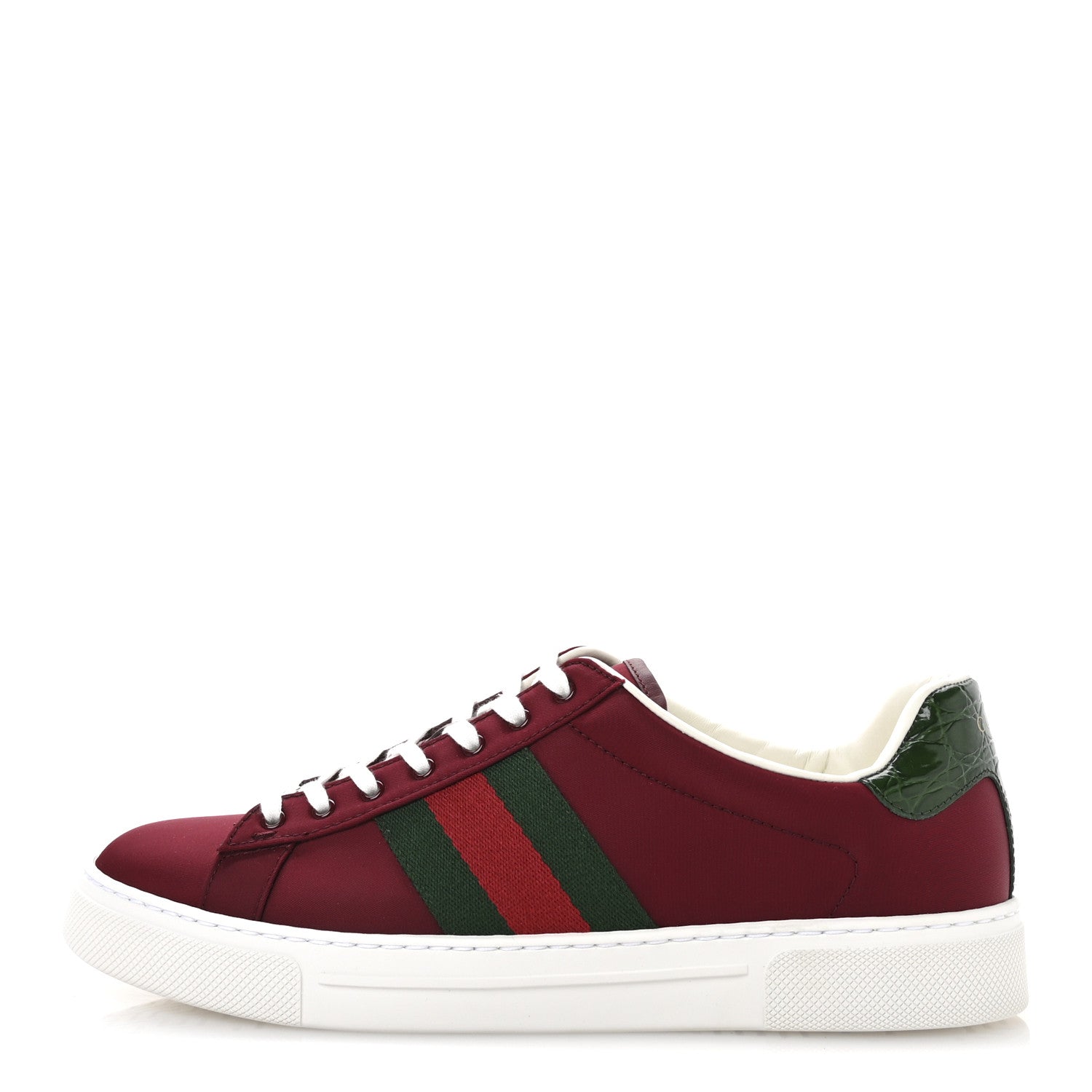 Econyl Nylon Diva Crocodile Web Mens Ace Sneakers 8 Rosso Ancora Vert