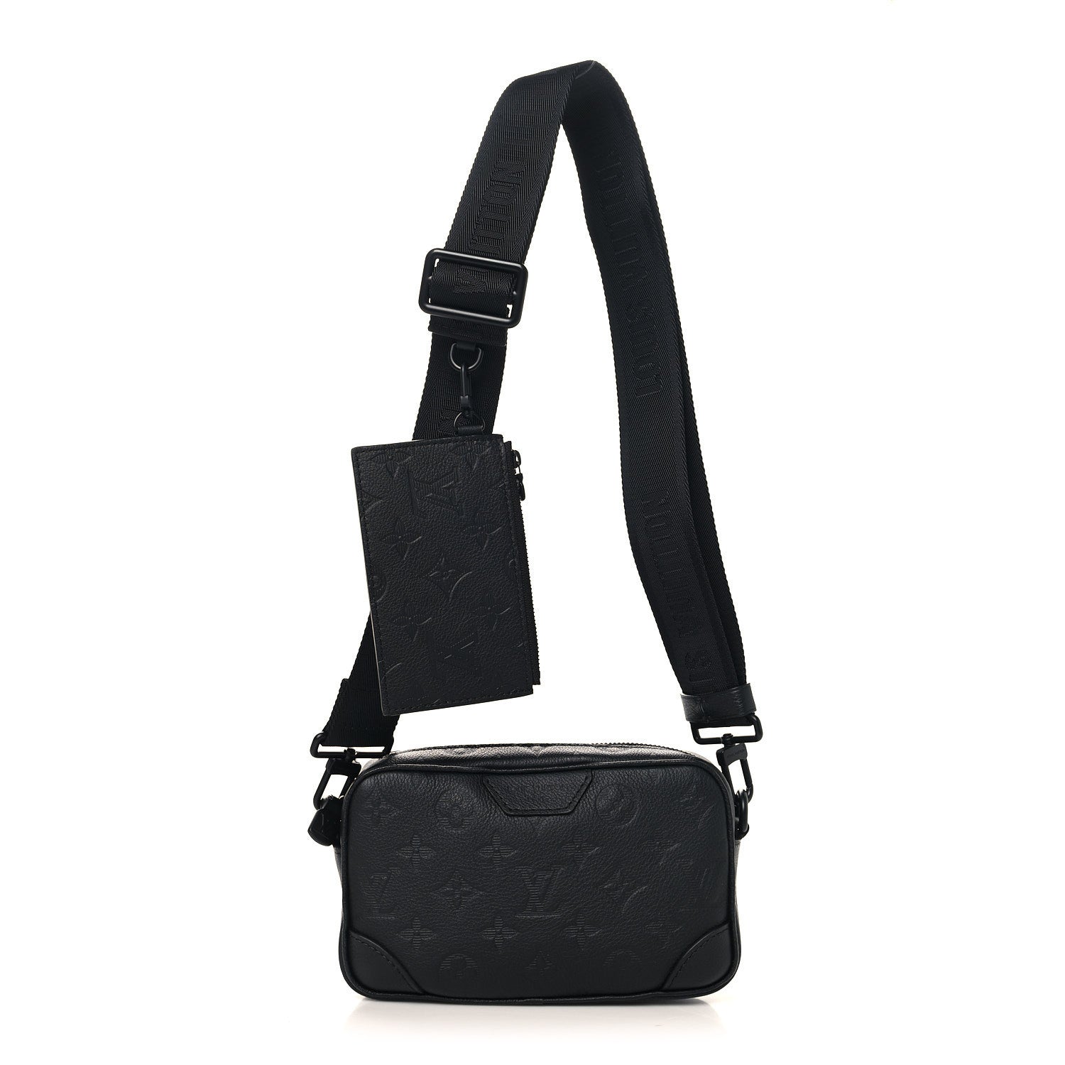 Calfskin Monogram Shadow Trocadero Wearable Wallet Black