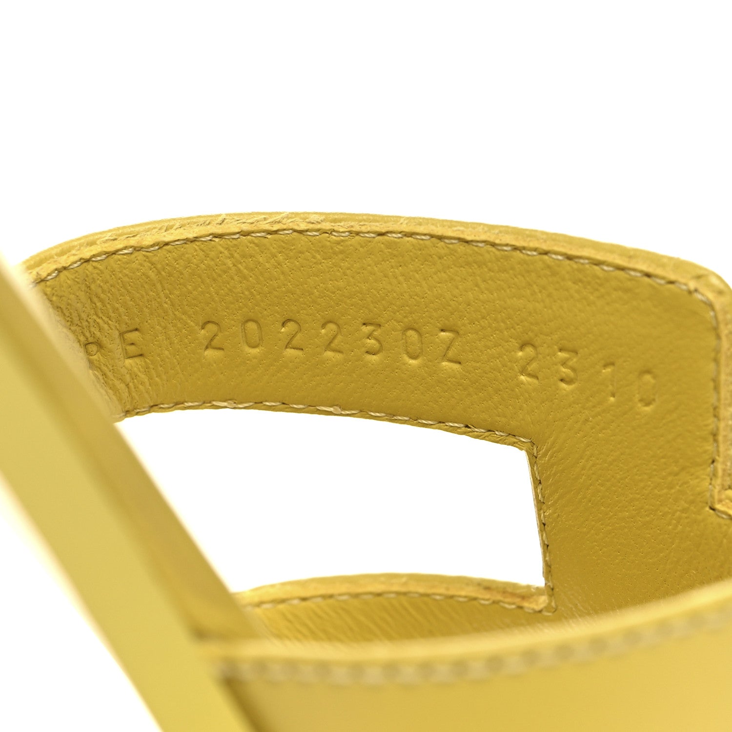 Box Calfskin Oran Sandals 36.5 Jaune Citron