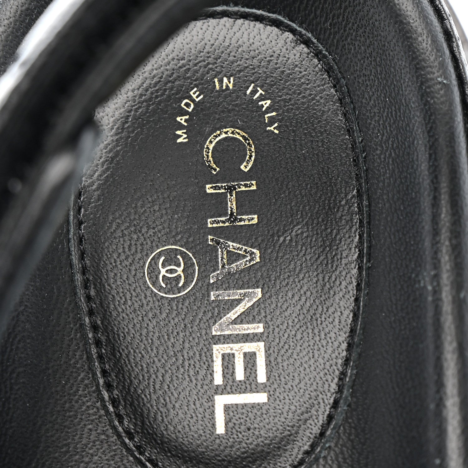 Grained Calfskin Velcro Dad Sandals 36.5 Black