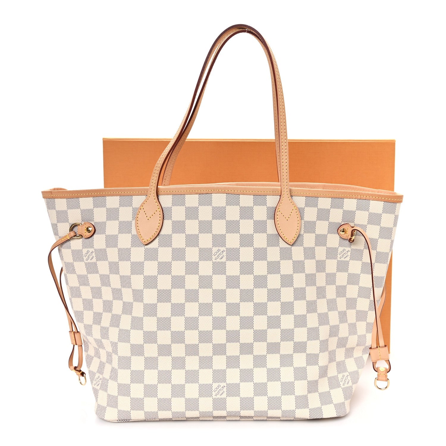 Damier Azur Neo Neverfull MM Rose Ballerine