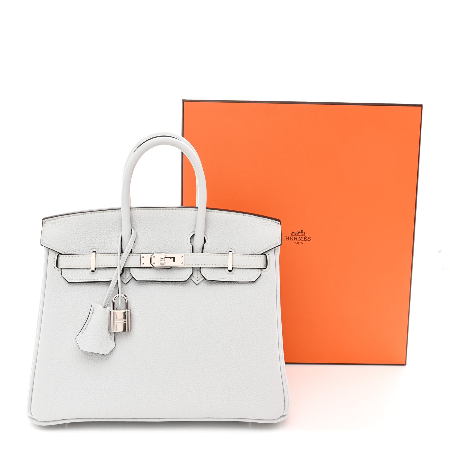 Togo Birkin 25 Gris Platine
