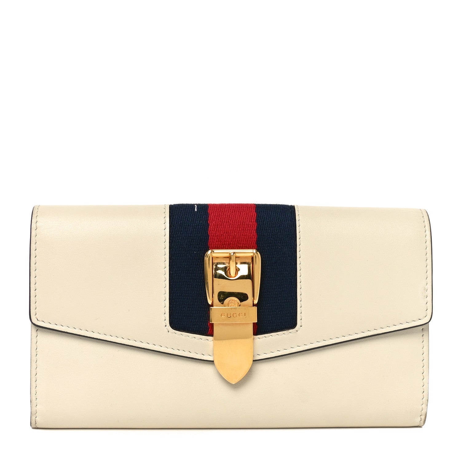 Calfskin Sylvie Continental Wallet White