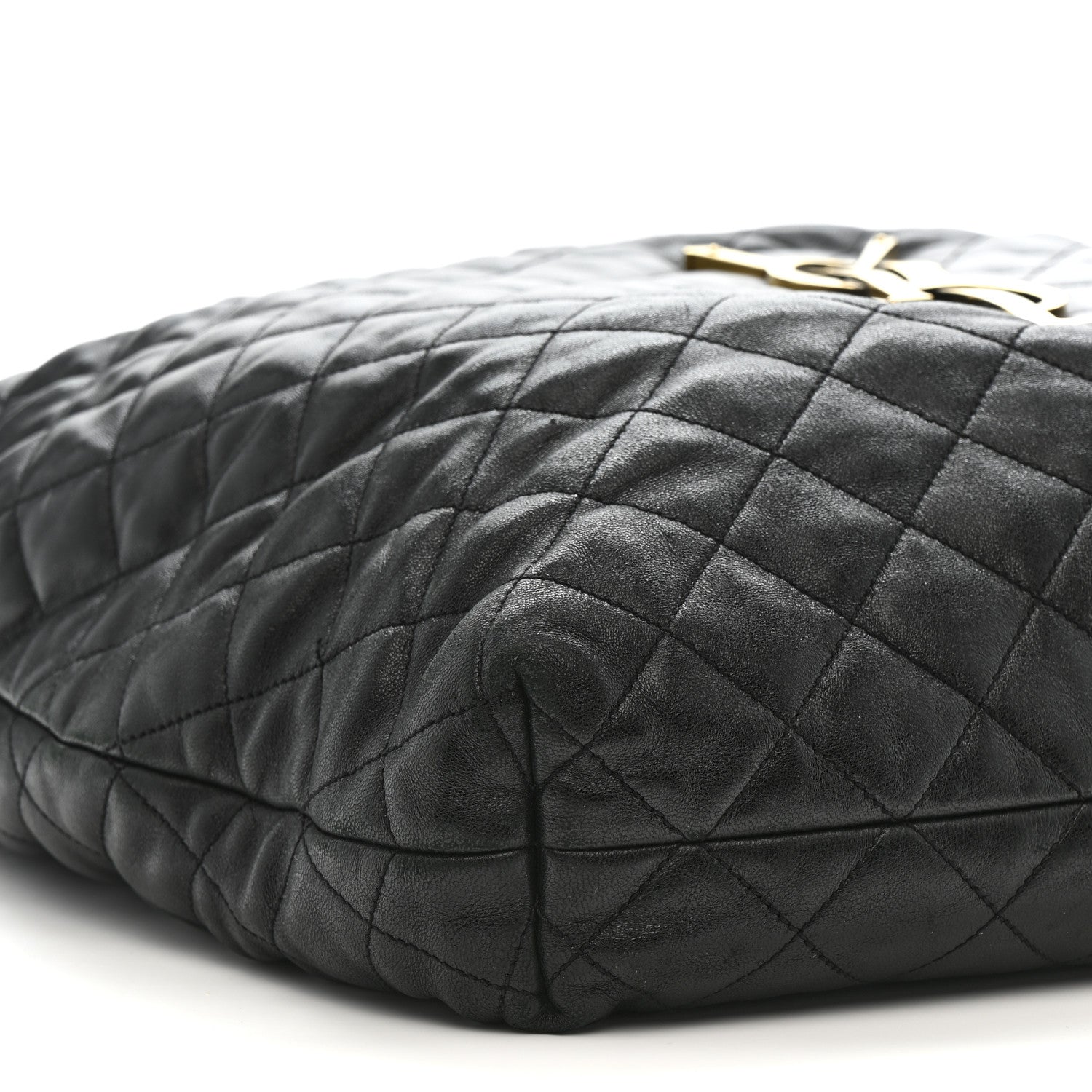 Lambskin Quilted Maxi Icare Shopping Tote Black