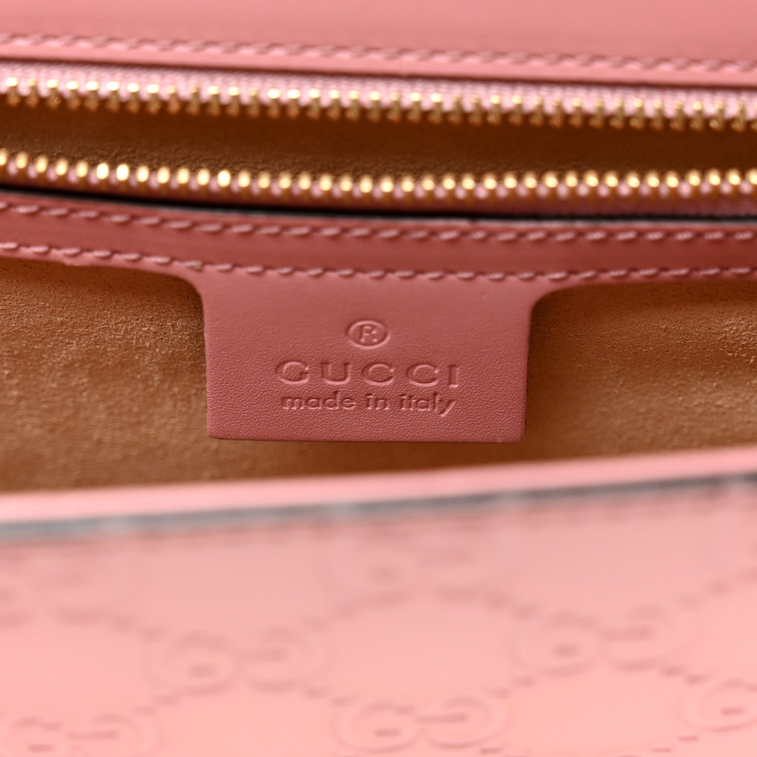 Guccissima Signature Medium Padlock Shoulder Bag Rose Baby Candy