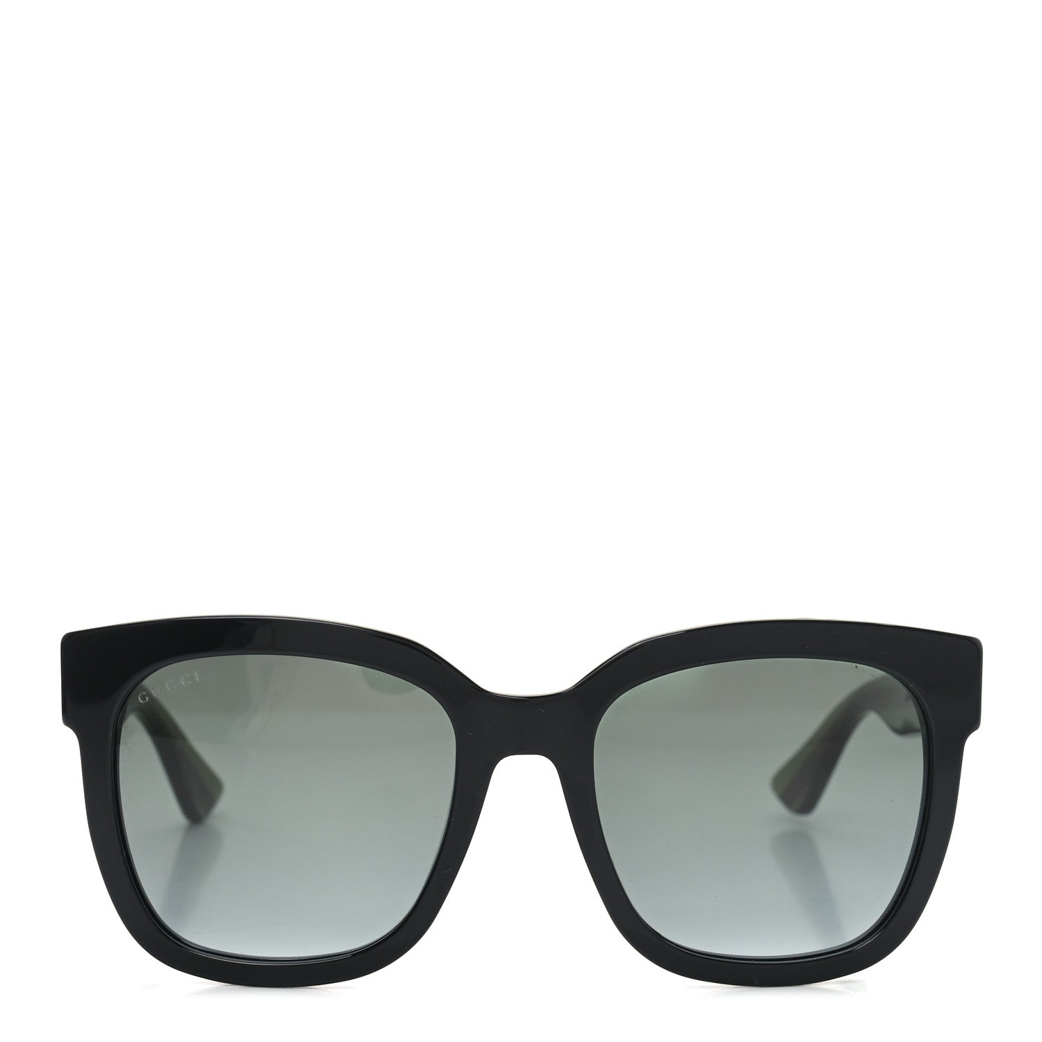 Acetate Square Frame Web Glitter Sunglasses GG0034S Black Green